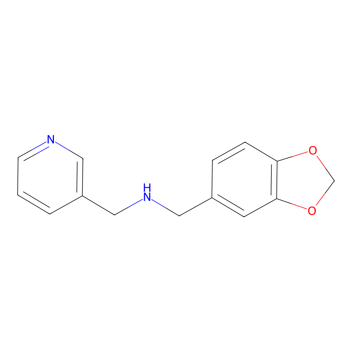 Benzo[1,3]dioxol-5-ylmethyl-pyridin-3-ylmethyl-amine molecular structure, CAS 328261-31-0