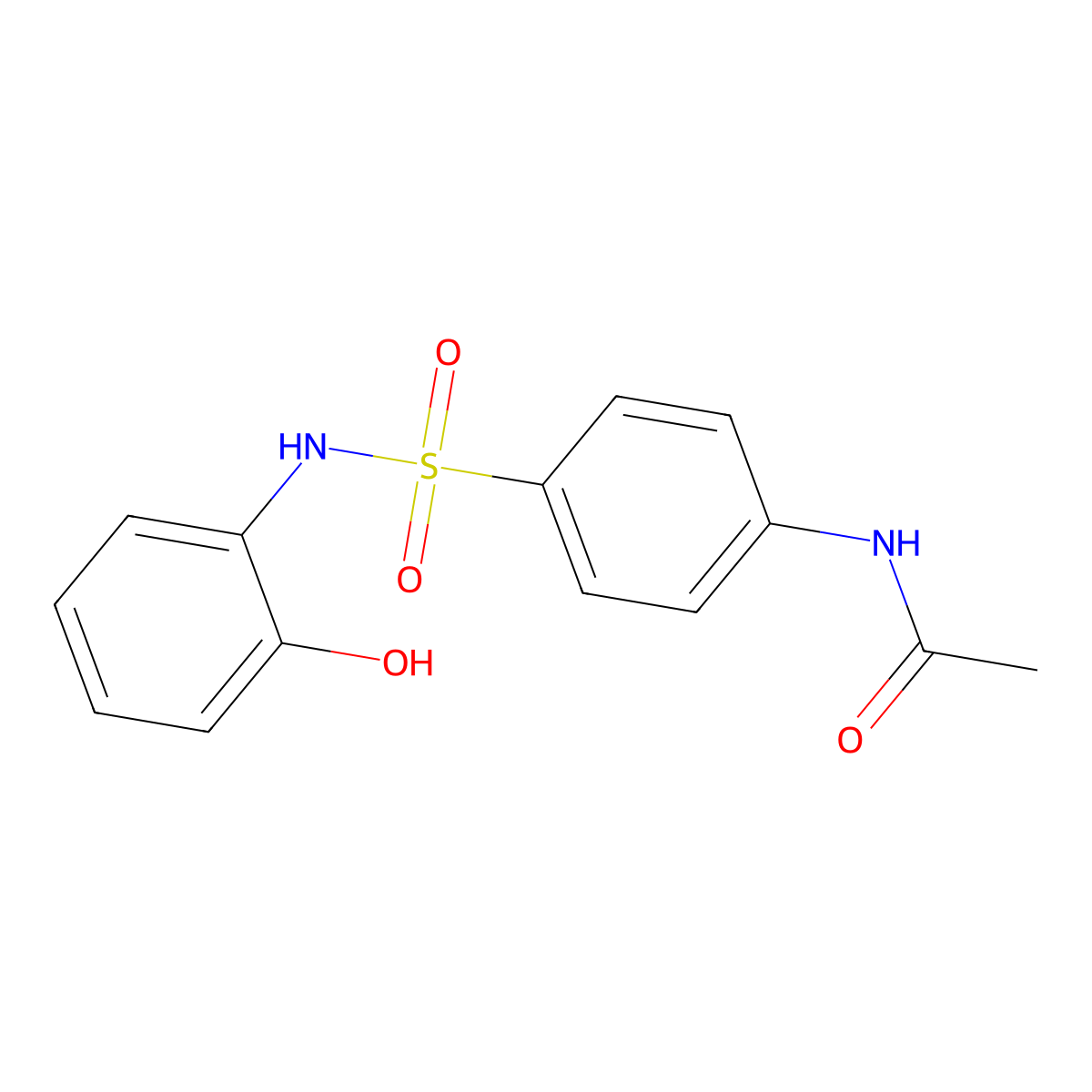 N-(4-{[(2-hydroxyphenyl)amino]sulfonyl}phenyl)acetamide molecular structure, CAS 328262-10-8