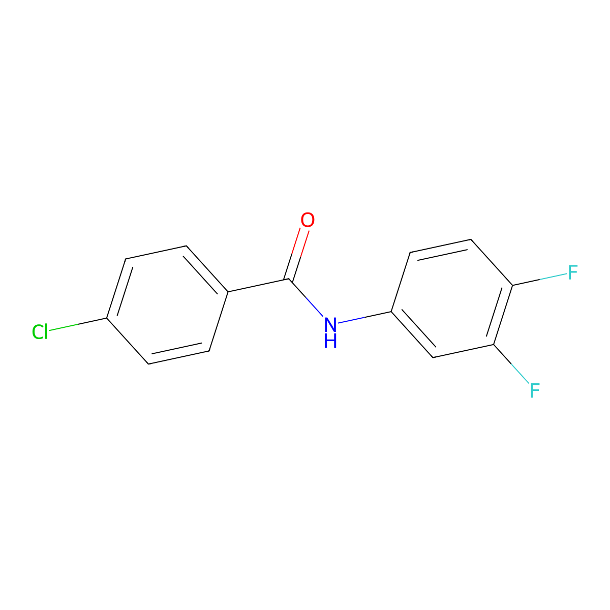 4-chloro-N-(3,4-difluorophenyl)benzamide molecular structure, CAS 328262-13-1
