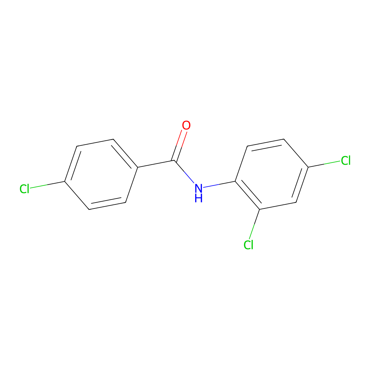 4-chloro-N-(2,4-dichlorophenyl)benzamide molecular structure, CAS 328262-15-3