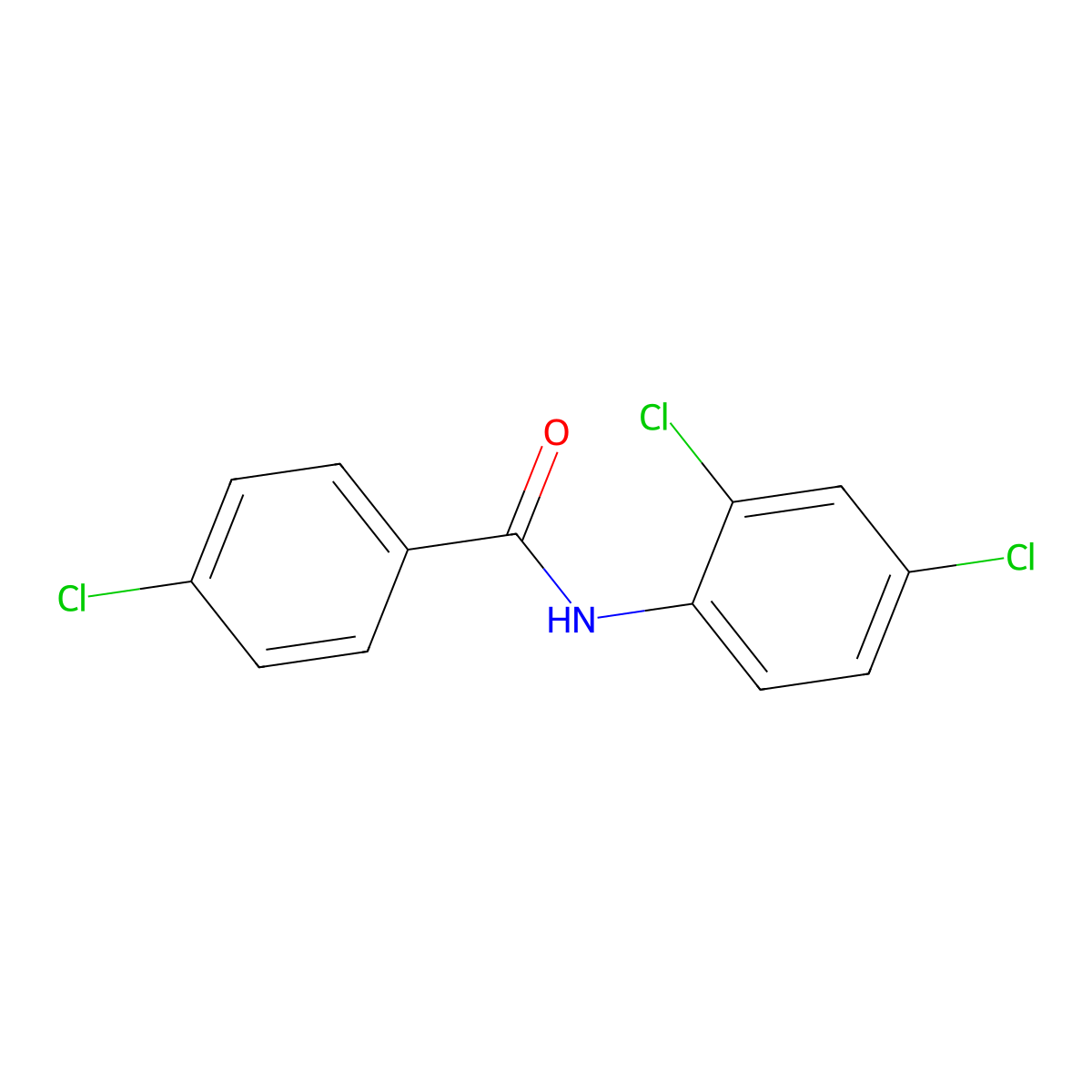 4-chloro-N-(2,4-dichlorophenyl)benzamide molecular structure, CAS 328262-15-3