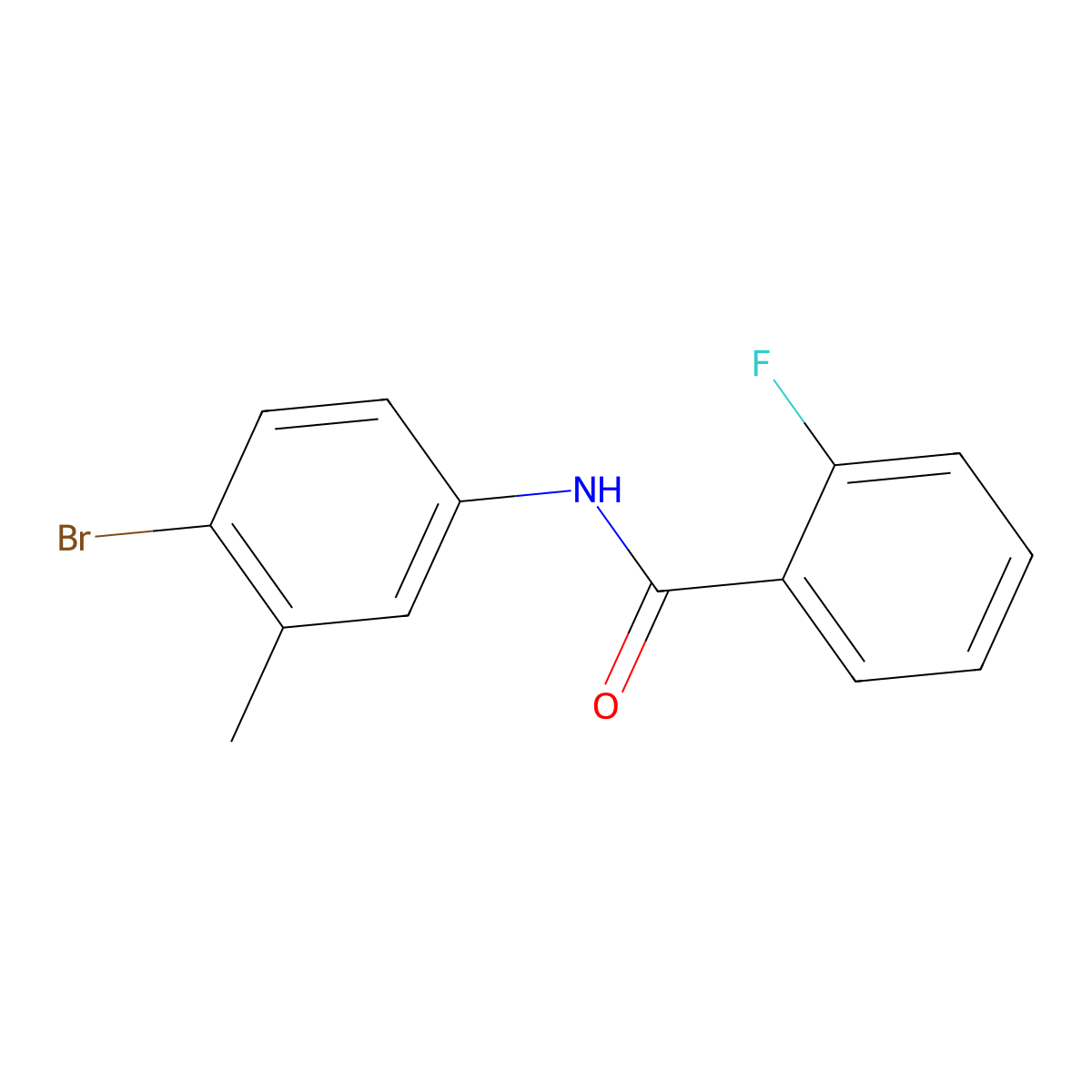 N-(4-bromo-3-methylphenyl)-2-fluorobenzamide molecular structure, CAS 328262-28-8