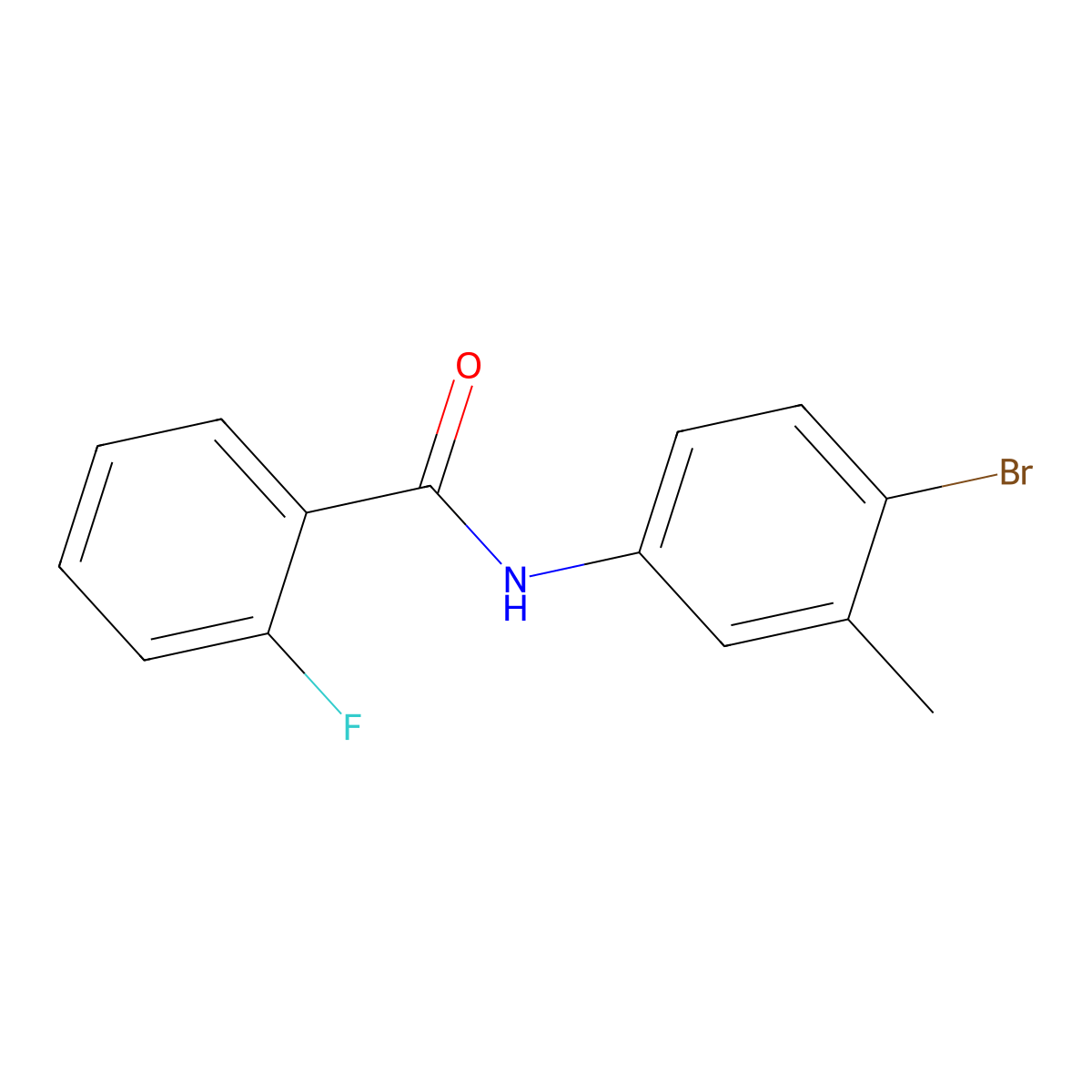 N-(4-bromo-3-methylphenyl)-2-fluorobenzamide molecular structure, CAS 328262-28-8