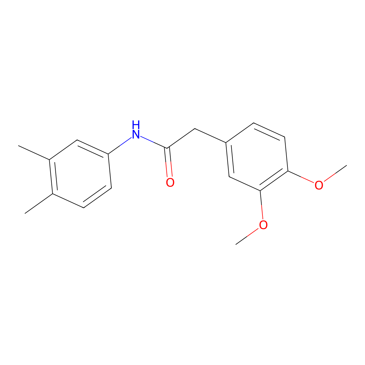 2-(3,4-dimethoxyphenyl)-N-(3,4-dimethylphenyl)acetamide molecular structure, CAS 328262-79-9