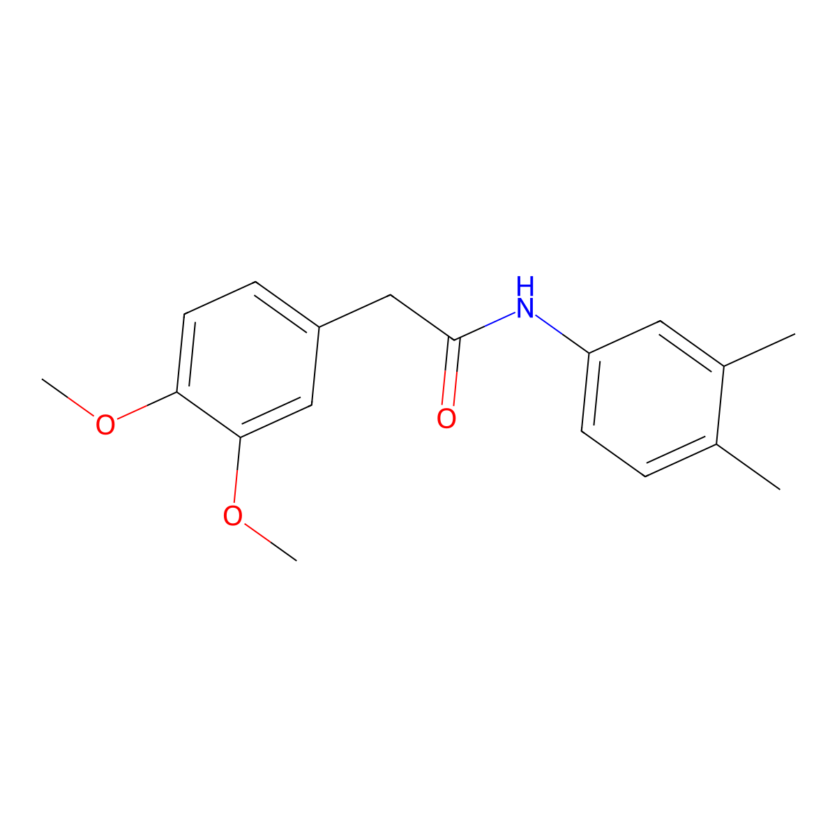 2-(3,4-dimethoxyphenyl)-N-(3,4-dimethylphenyl)acetamide molecular structure, CAS 328262-79-9