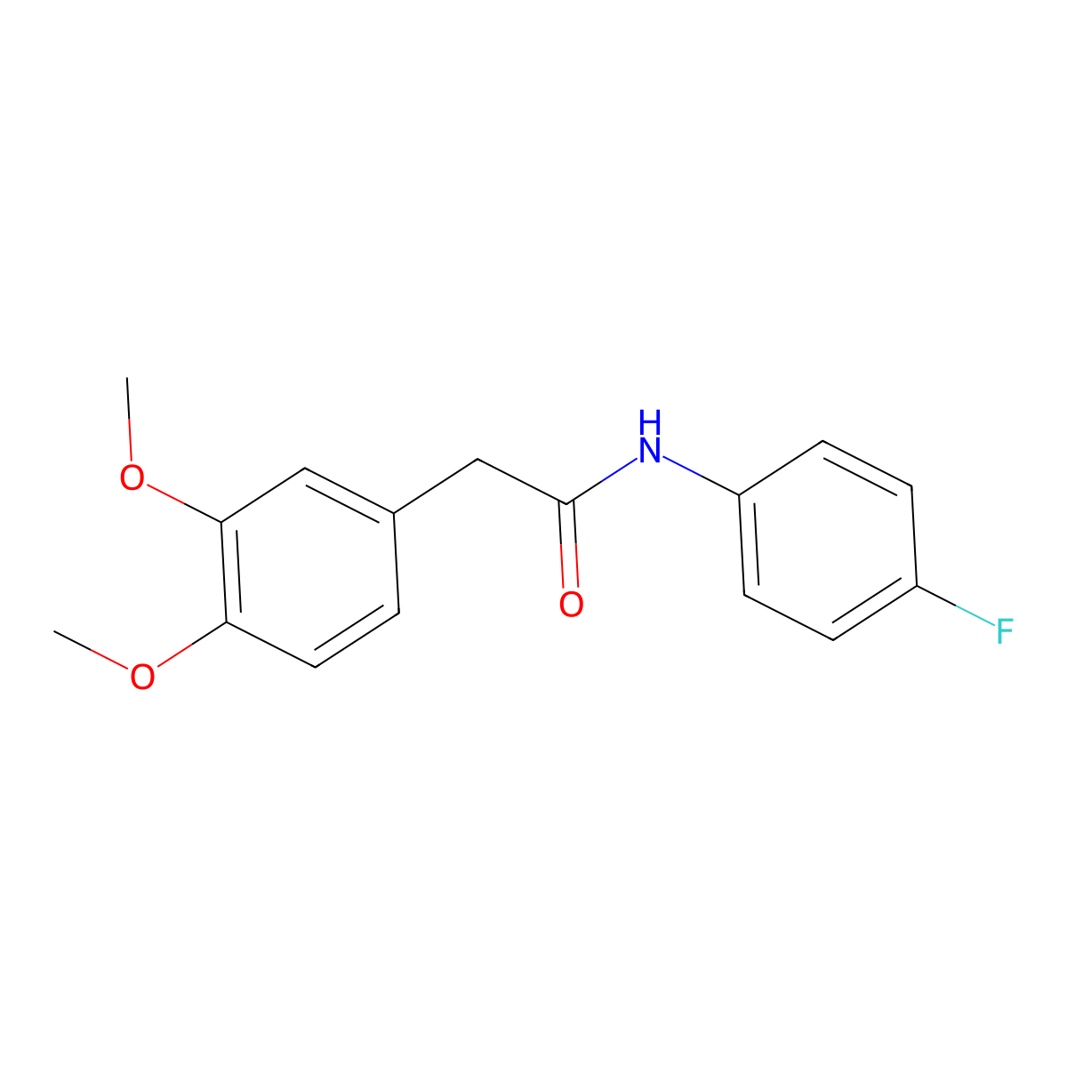 2-(3,4-dimethoxyphenyl)-N-(4-fluorophenyl)acetamide molecular structure, CAS 328262-80-2