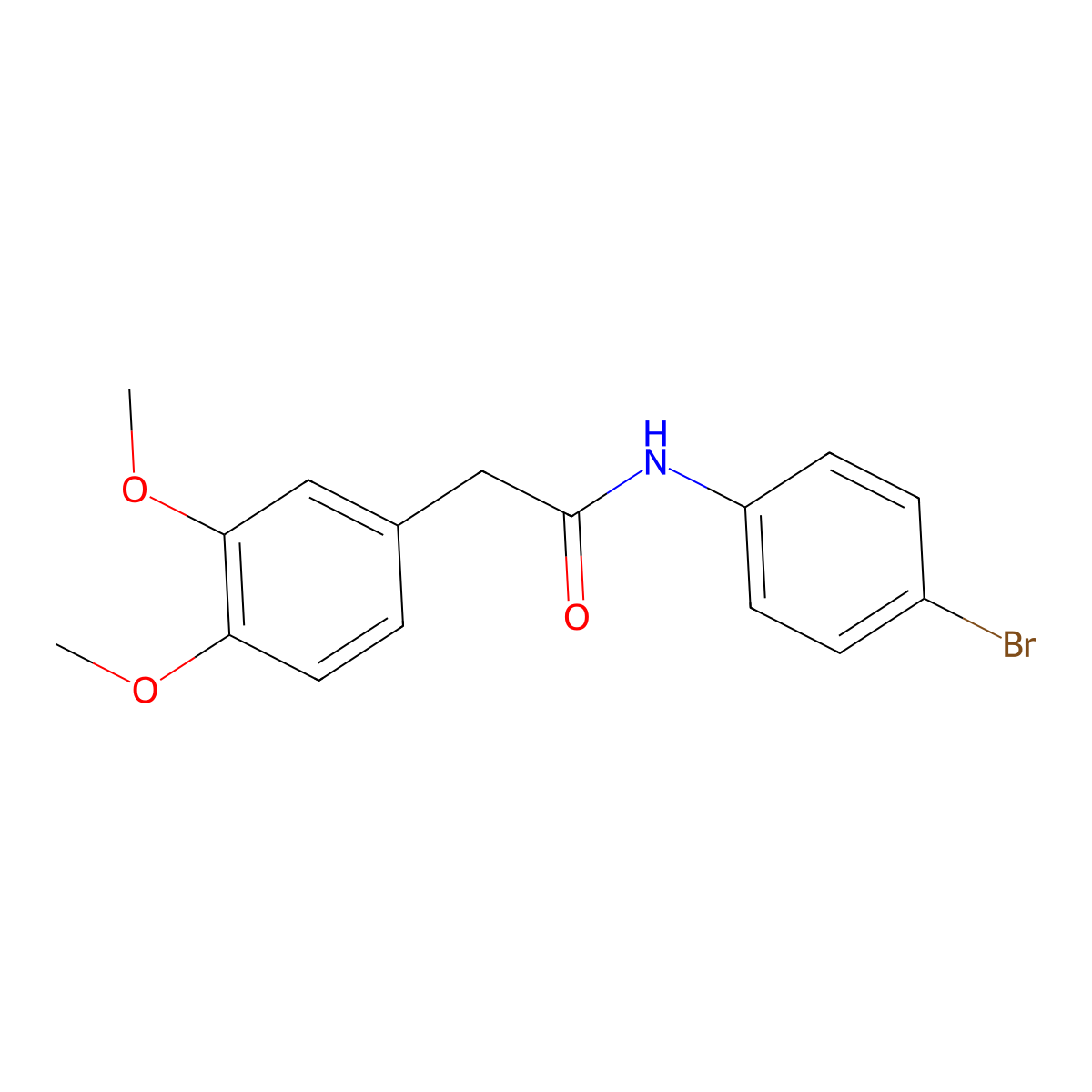N-(4-bromophenyl)-2-(3,4-dimethoxyphenyl)acetamide molecular structure, CAS 328262-85-7