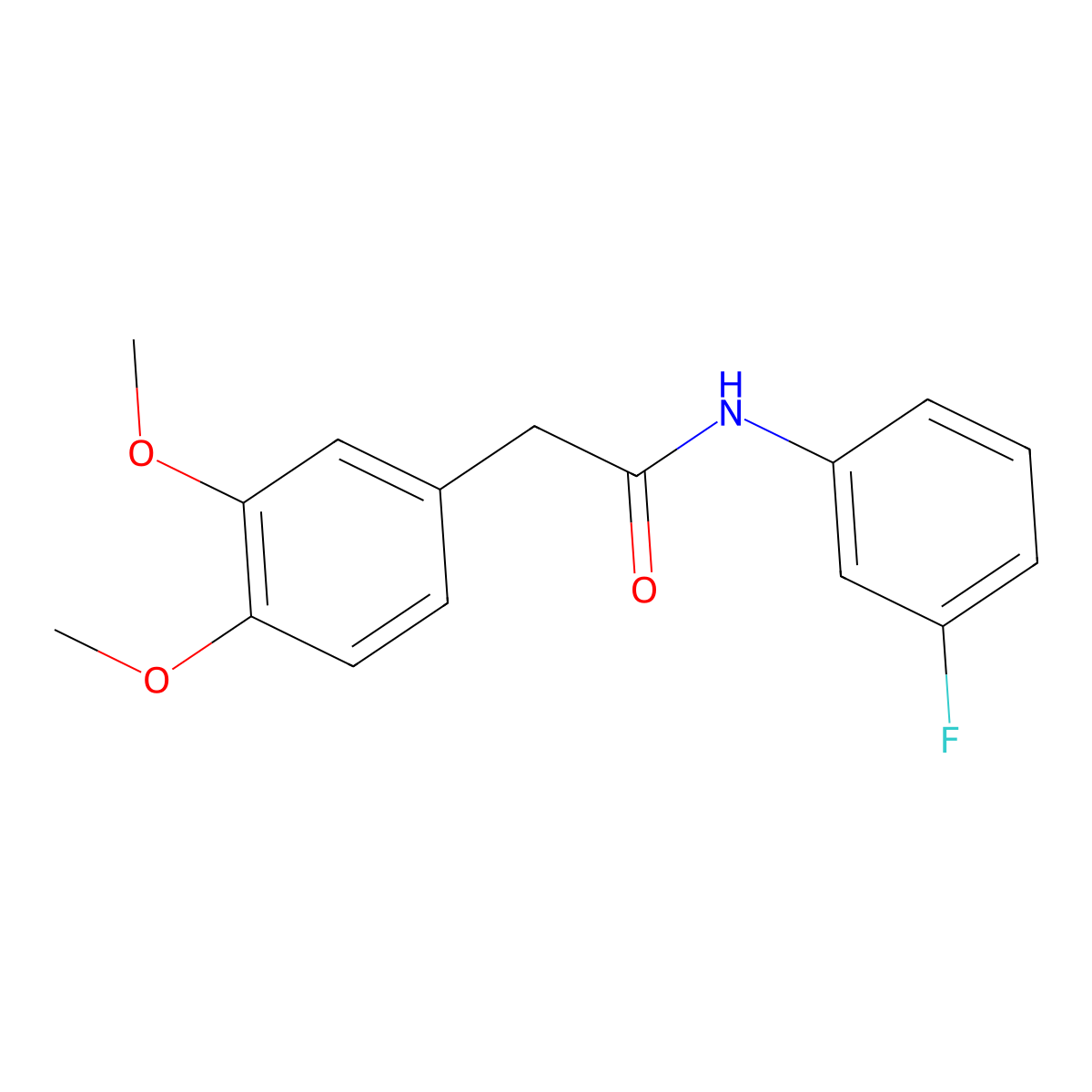 2-(3,4-dimethoxyphenyl)-N-(3-fluorophenyl)acetamide molecular structure, CAS 328262-87-9