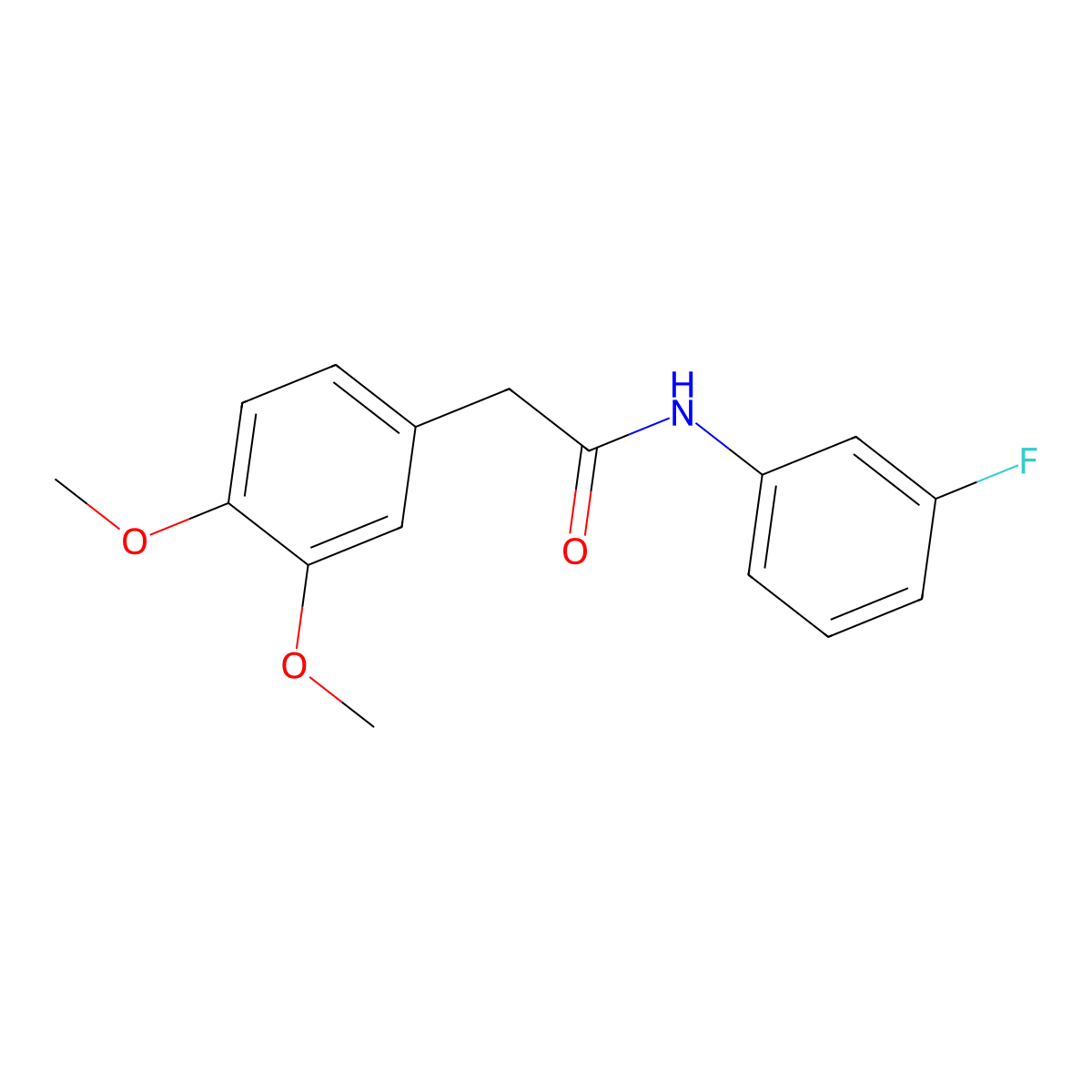 2-(3,4-dimethoxyphenyl)-N-(3-fluorophenyl)acetamide molecular structure, CAS 328262-87-9