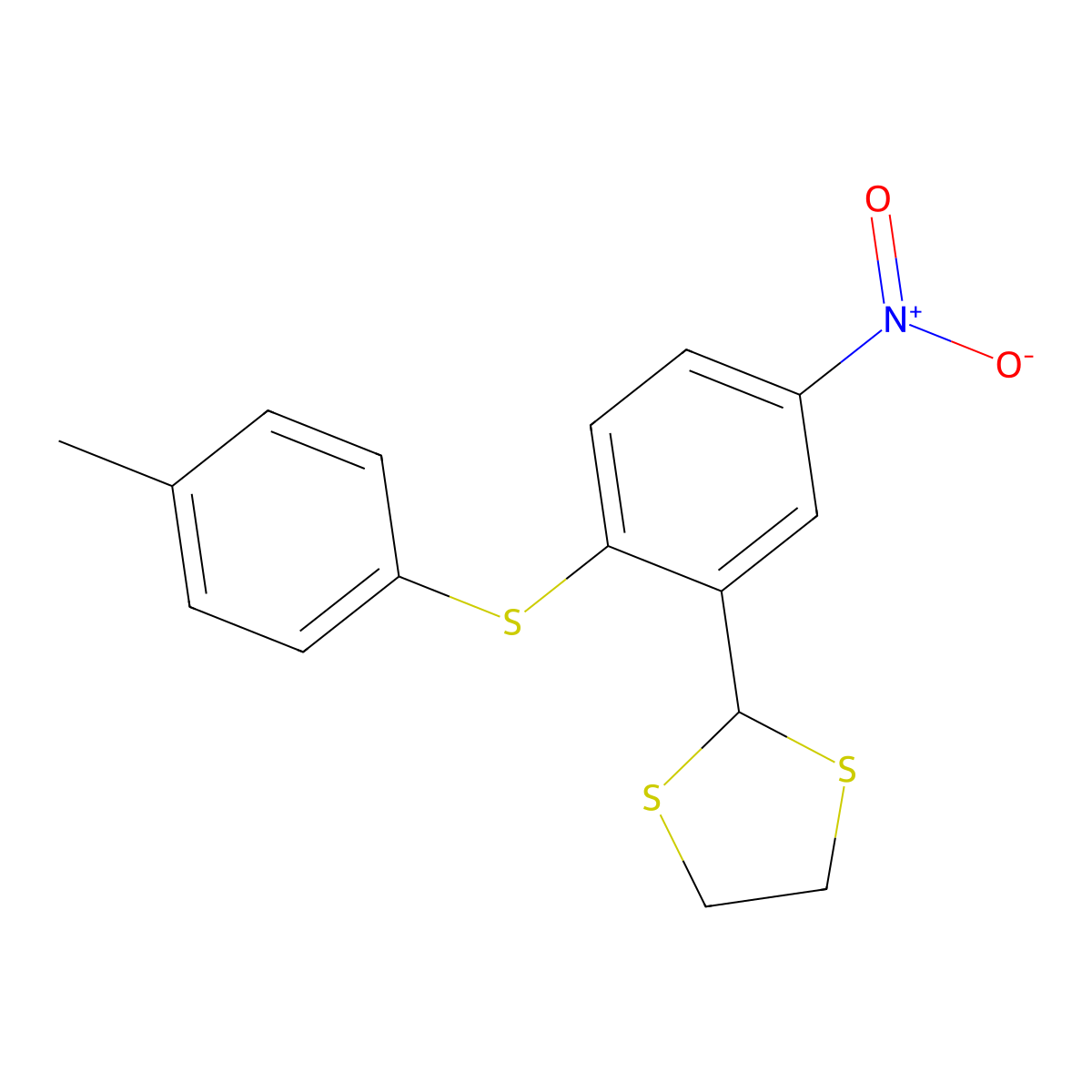 2-{2-[(4-Methylphenyl)sulfanyl]-5-nitrophenyl}-1,3-dithiolane molecular structure, CAS 328263-21-4