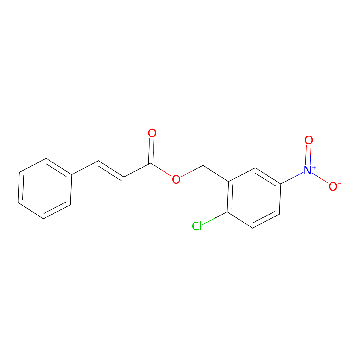(2-chloro-5-nitrophenyl)methyl (2E)-3-phenylprop-2-enoate molecular structure, CAS 328263-22-5