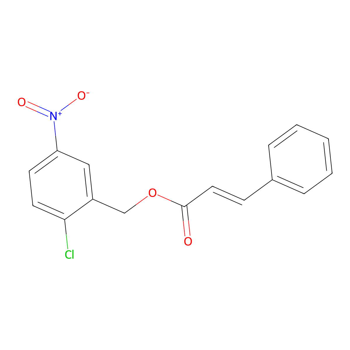 (2-chloro-5-nitrophenyl)methyl (2E)-3-phenylprop-2-enoate molecular structure, CAS 328263-22-5