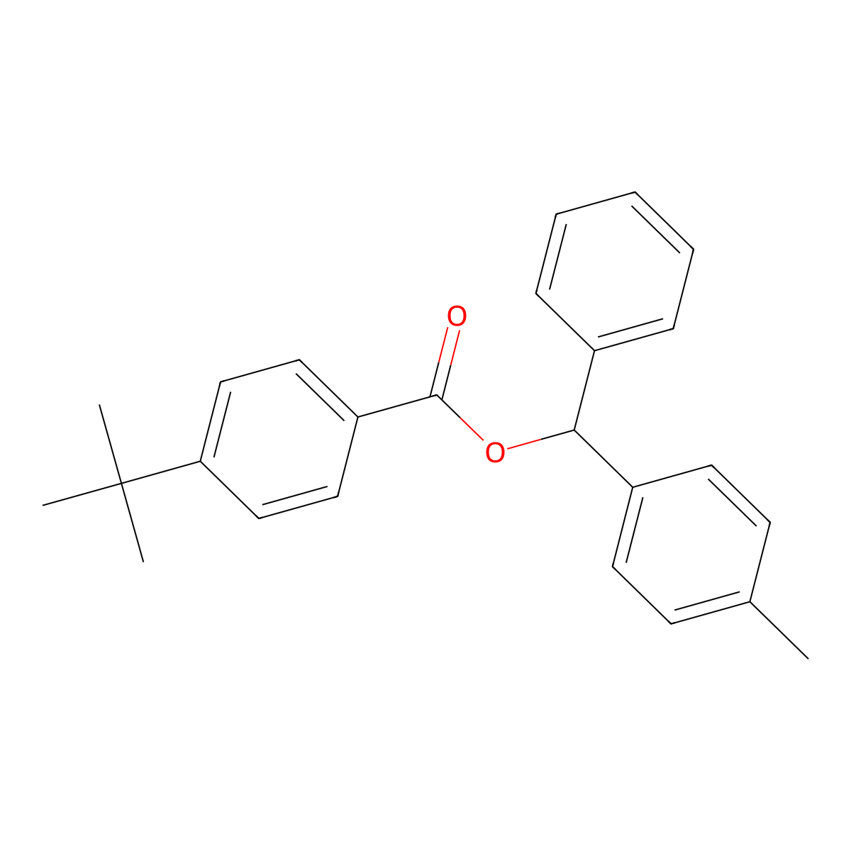 (4-Methylphenyl)phenylmethyl 4-(tert-butyl)benzoate molecular structure, CAS 328263-23-6