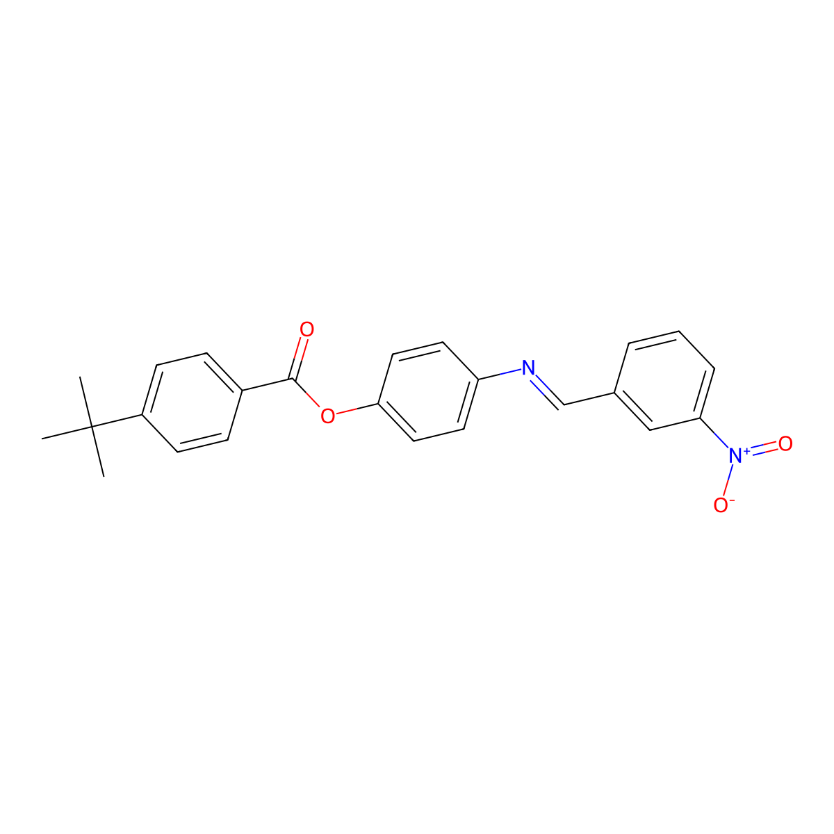 [4-[(3-Nitrophenyl)methylideneamino]phenyl] 4-tert-butylbenzoate molecular structure, CAS 328263-26-9