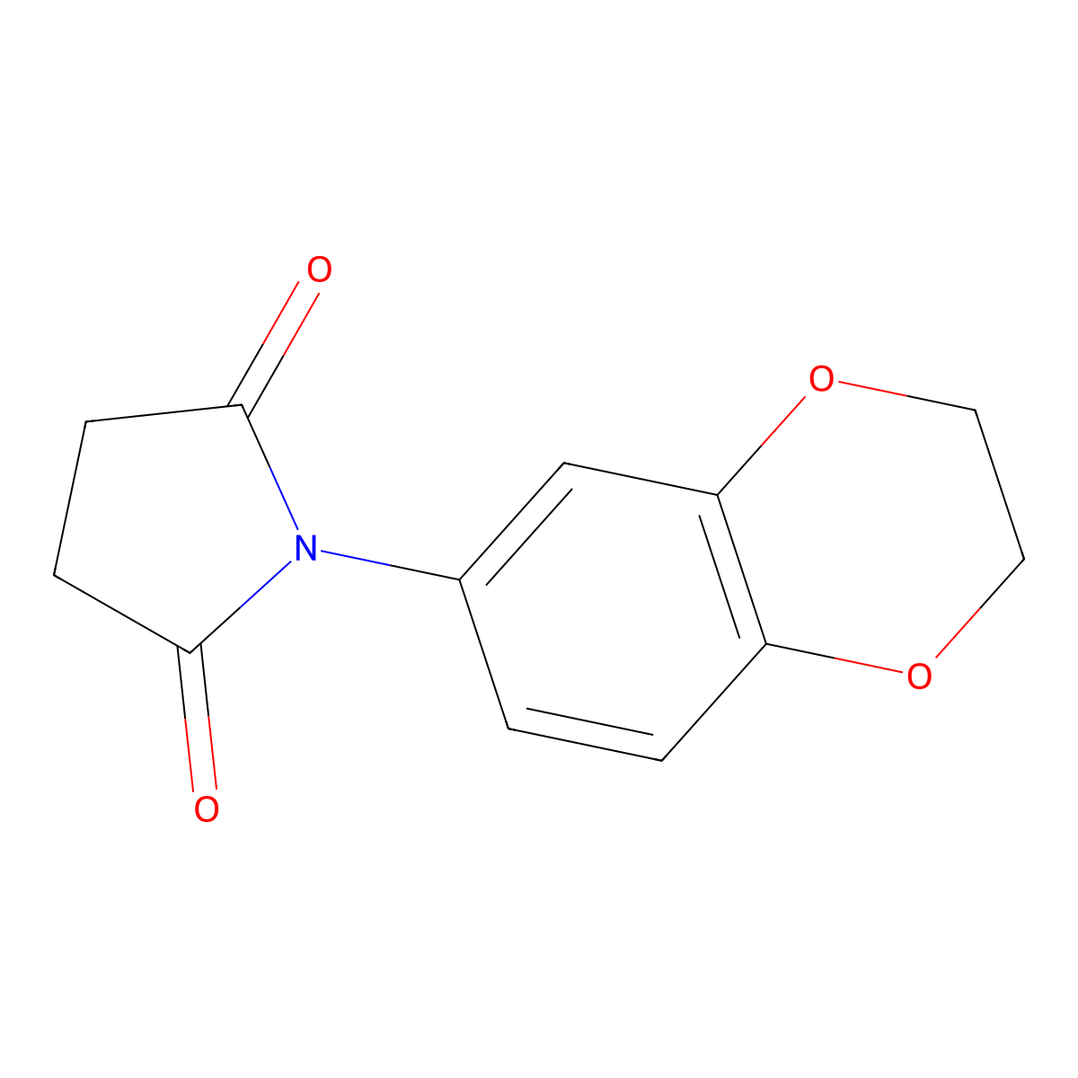 1-(2,3-Dihydro-1,4-benzodioxin-6-yl)pyrrolidine-2,5-dione molecular structure, CAS 328263-27-0