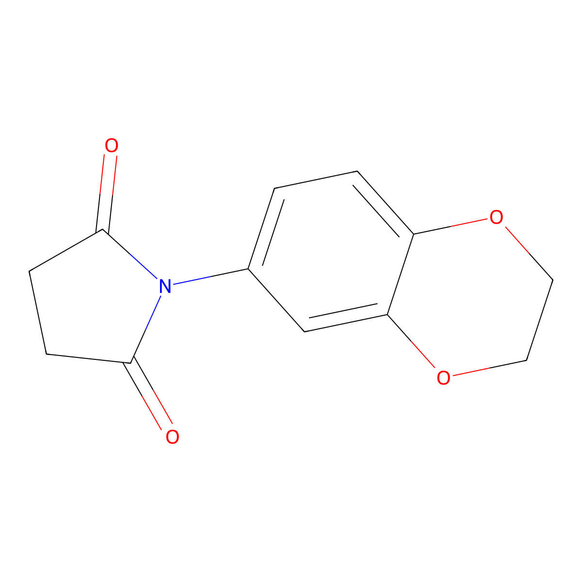 1-(2,3-Dihydro-1,4-benzodioxin-6-yl)pyrrolidine-2,5-dione molecular structure, CAS 328263-27-0