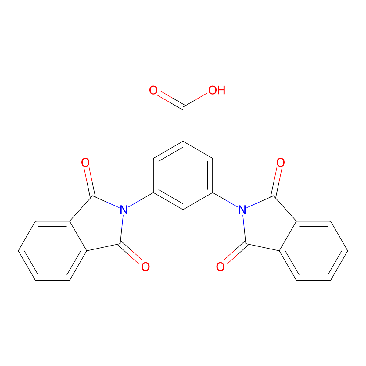 3,5-bis(1,3-dioxo-1,3-dihydro-2H-isoindol-2-yl)benzoic acid molecular structure, CAS 328265-18-5