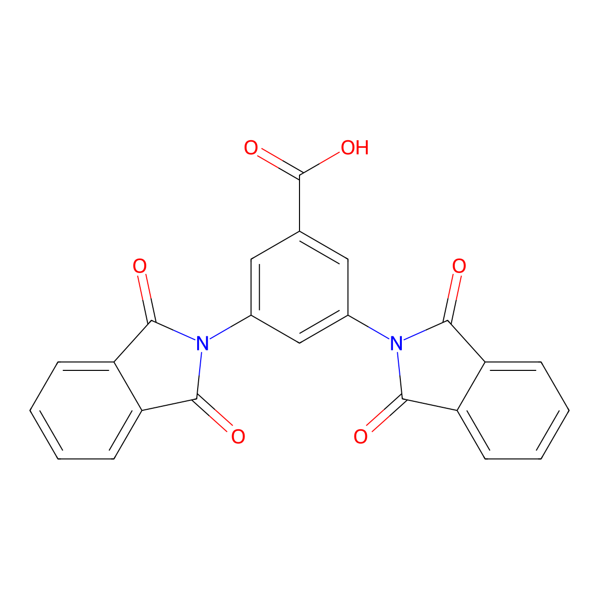 3,5-bis(1,3-dioxo-1,3-dihydro-2H-isoindol-2-yl)benzoic acid molecular structure, CAS 328265-18-5