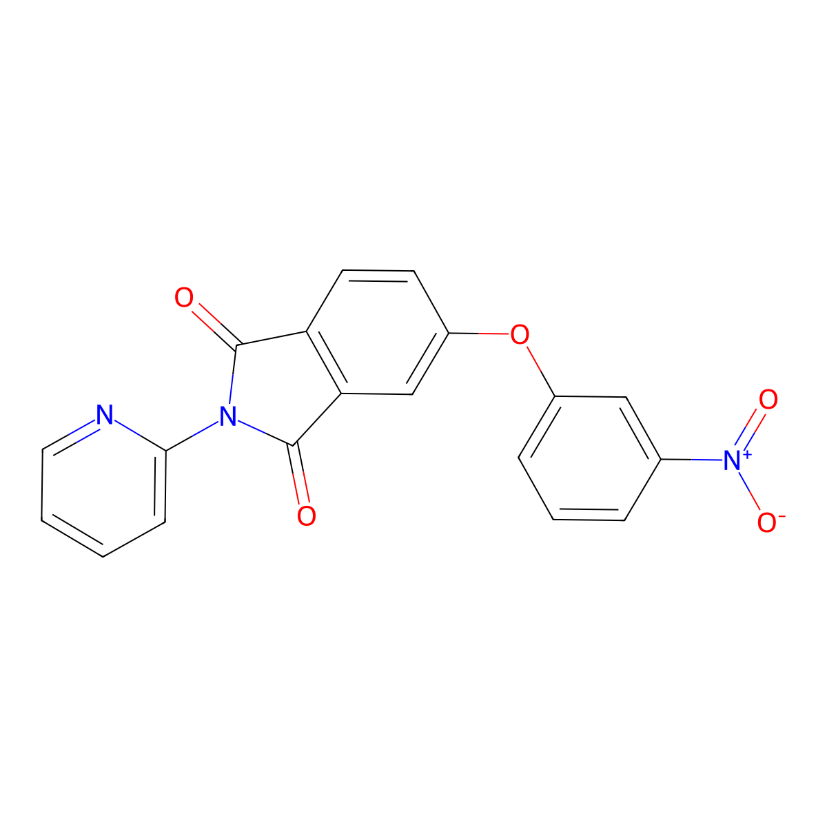 5-(3-Nitrophenoxy)-2-pyridin-2-ylisoindole-1,3-dione molecular structure, CAS 328265-42-5