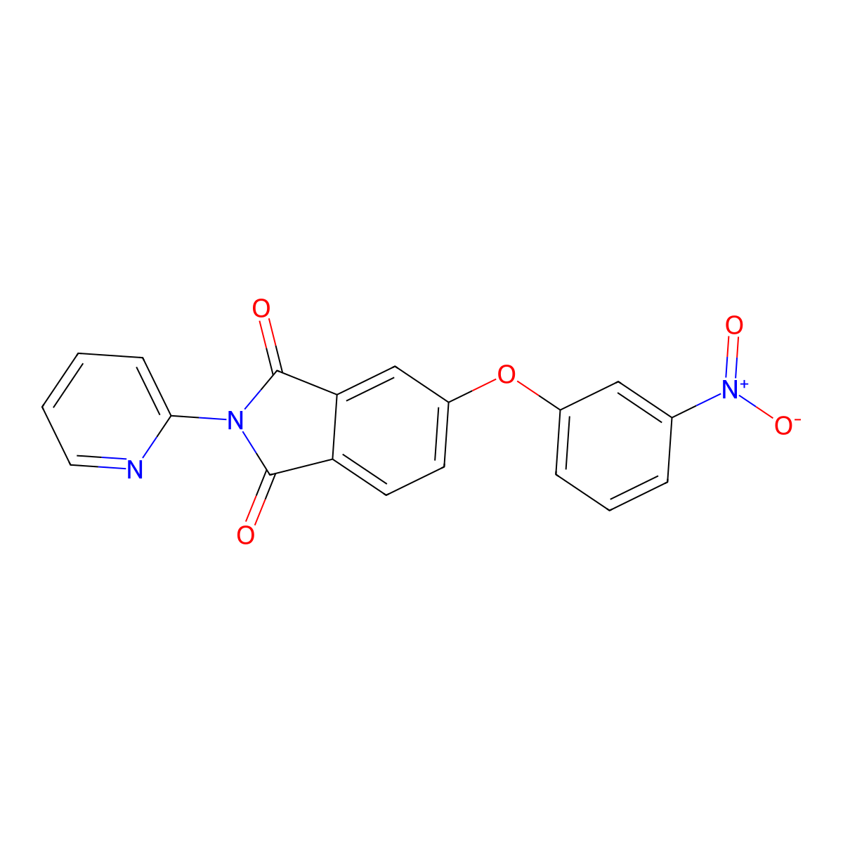 5-(3-Nitrophenoxy)-2-pyridin-2-ylisoindole-1,3-dione molecular structure, CAS 328265-42-5