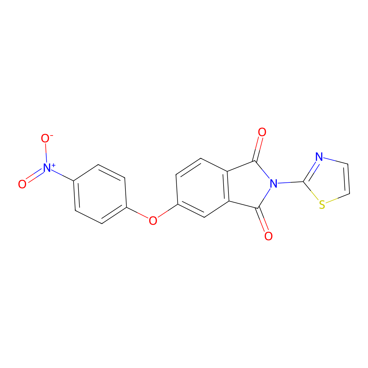 5-(4-Nitrophenoxy)-2-(1,3-thiazol-2-yl)isoindole-1,3-dione molecular structure, CAS 328265-60-7