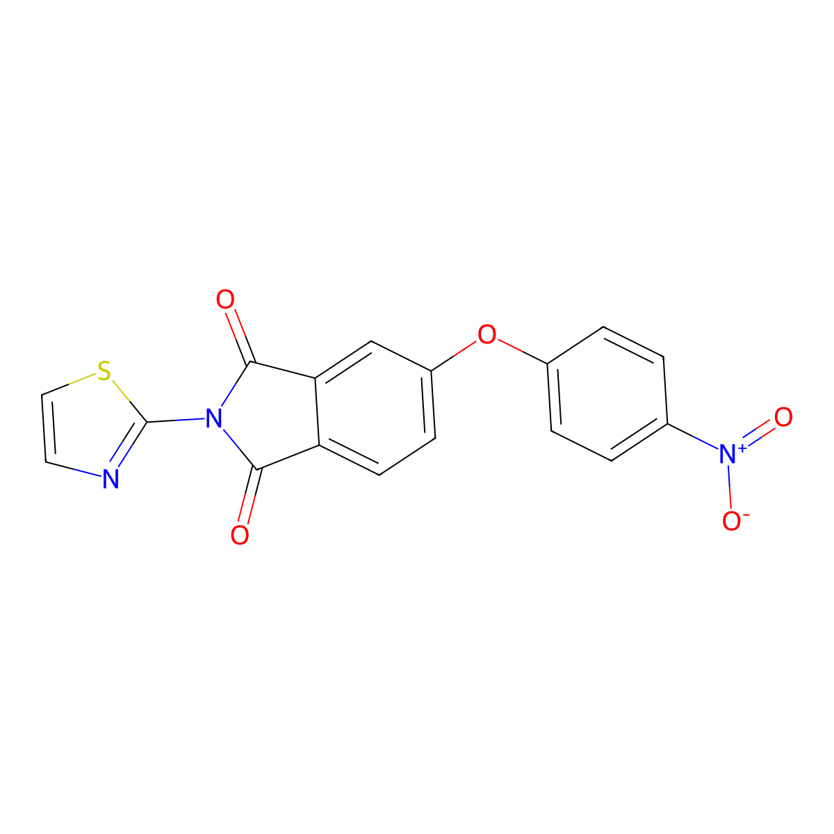 5-(4-Nitrophenoxy)-2-(1,3-thiazol-2-yl)isoindole-1,3-dione molecular structure, CAS 328265-60-7