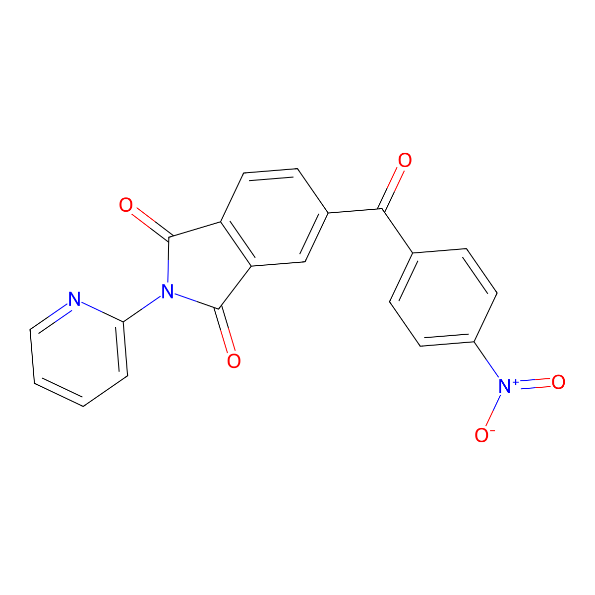 5-(4-Nitrobenzoyl)-2-pyridin-2-ylisoindole-1,3-dione molecular structure, CAS 328265-72-1