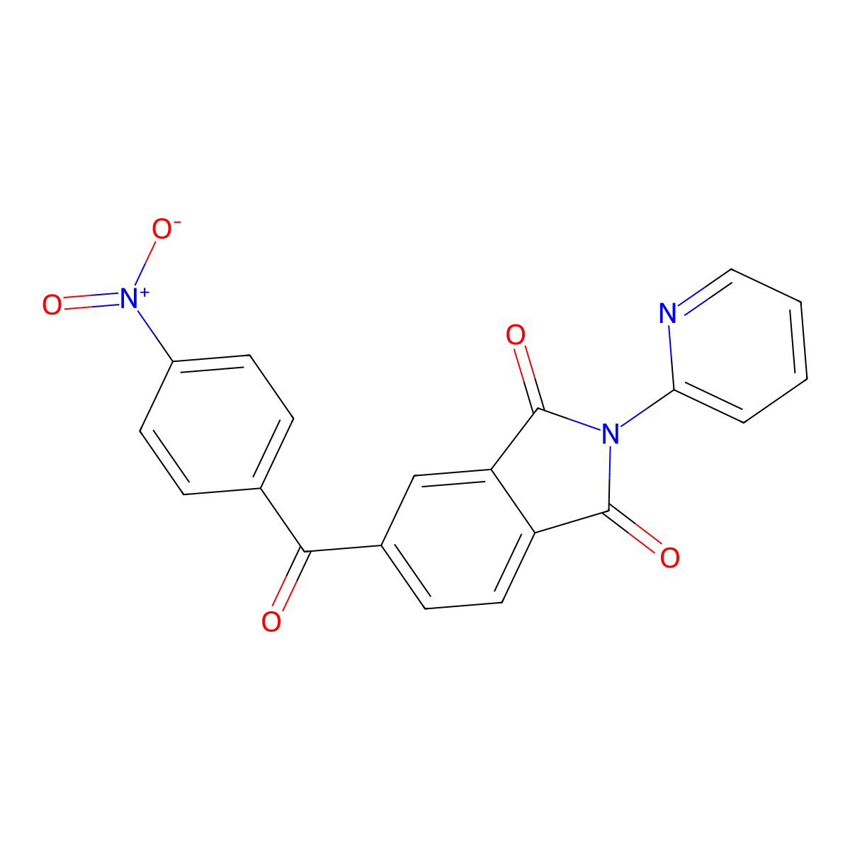 5-(4-Nitrobenzoyl)-2-pyridin-2-ylisoindole-1,3-dione molecular structure, CAS 328265-72-1