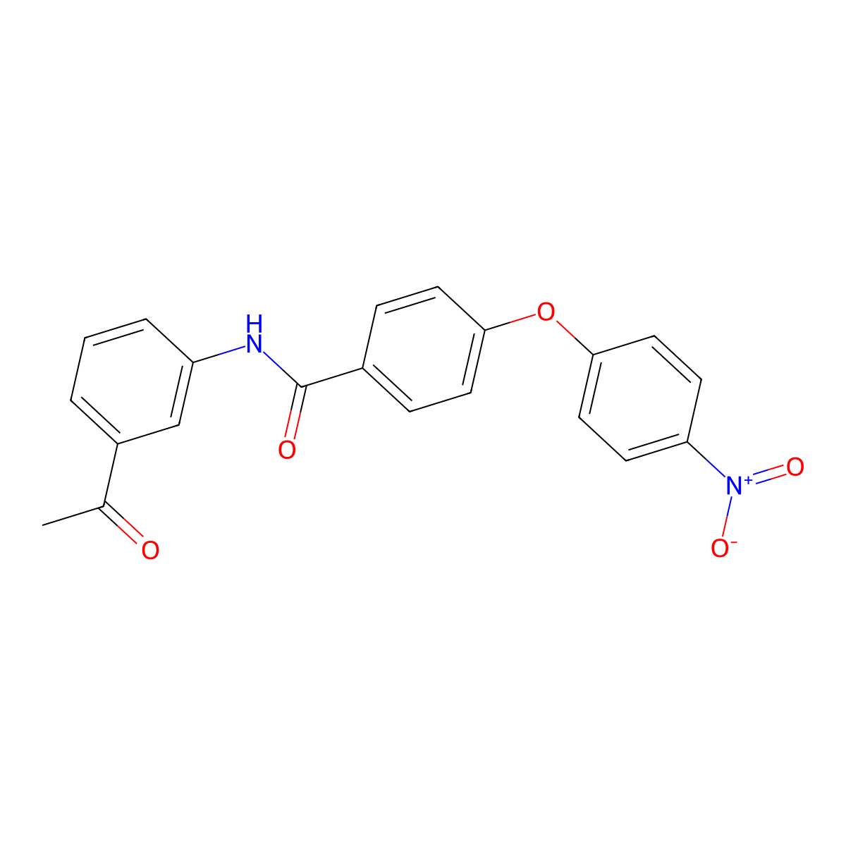 N-(3-acetylphenyl)-4-(4-nitrophenoxy)benzamide molecular structure, CAS 328265-93-6