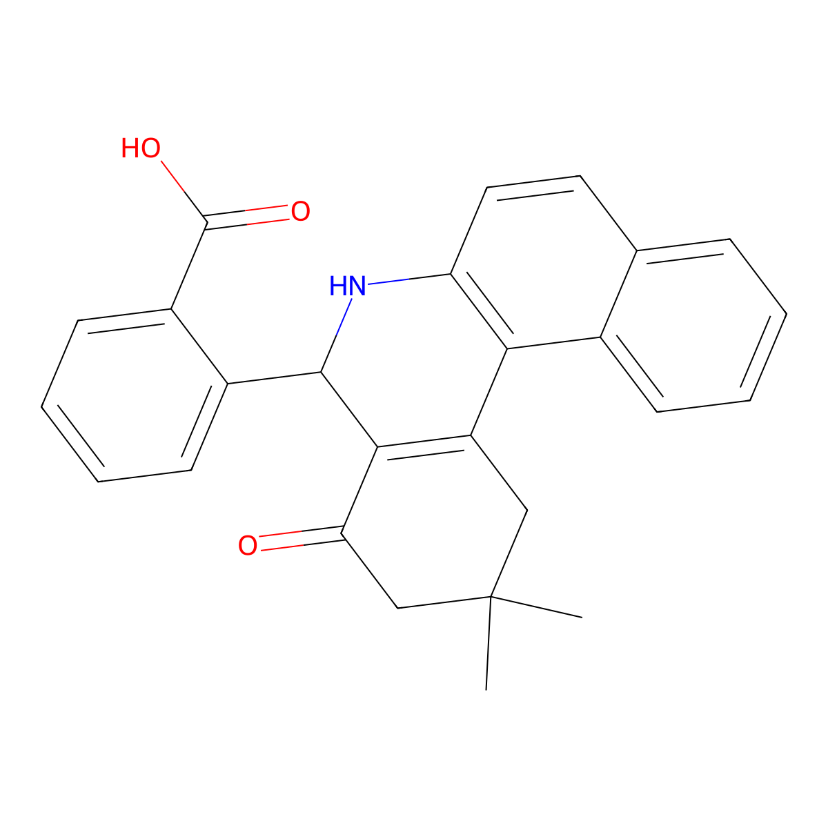 2-(2,2-Dimethyl-4-oxo-1,2,3,4,5,6-hexahydrobenzo[a]phenanthridin-5-yl)benzoic acid molecular structure, CAS 328267-21-6