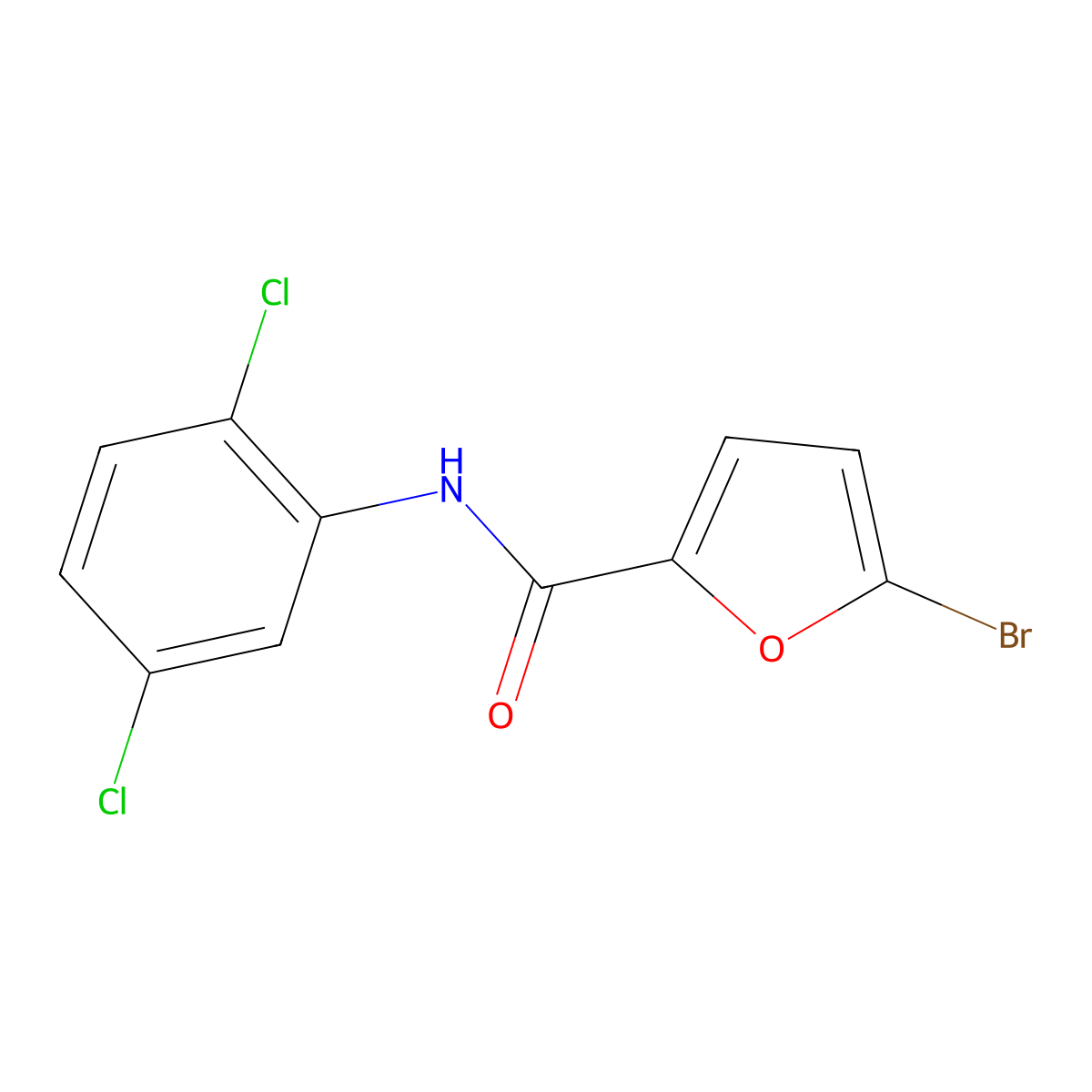 5-bromo-N-(2,5-dichlorophenyl)furan-2-carboxamide molecular structure, CAS 328269-08-5