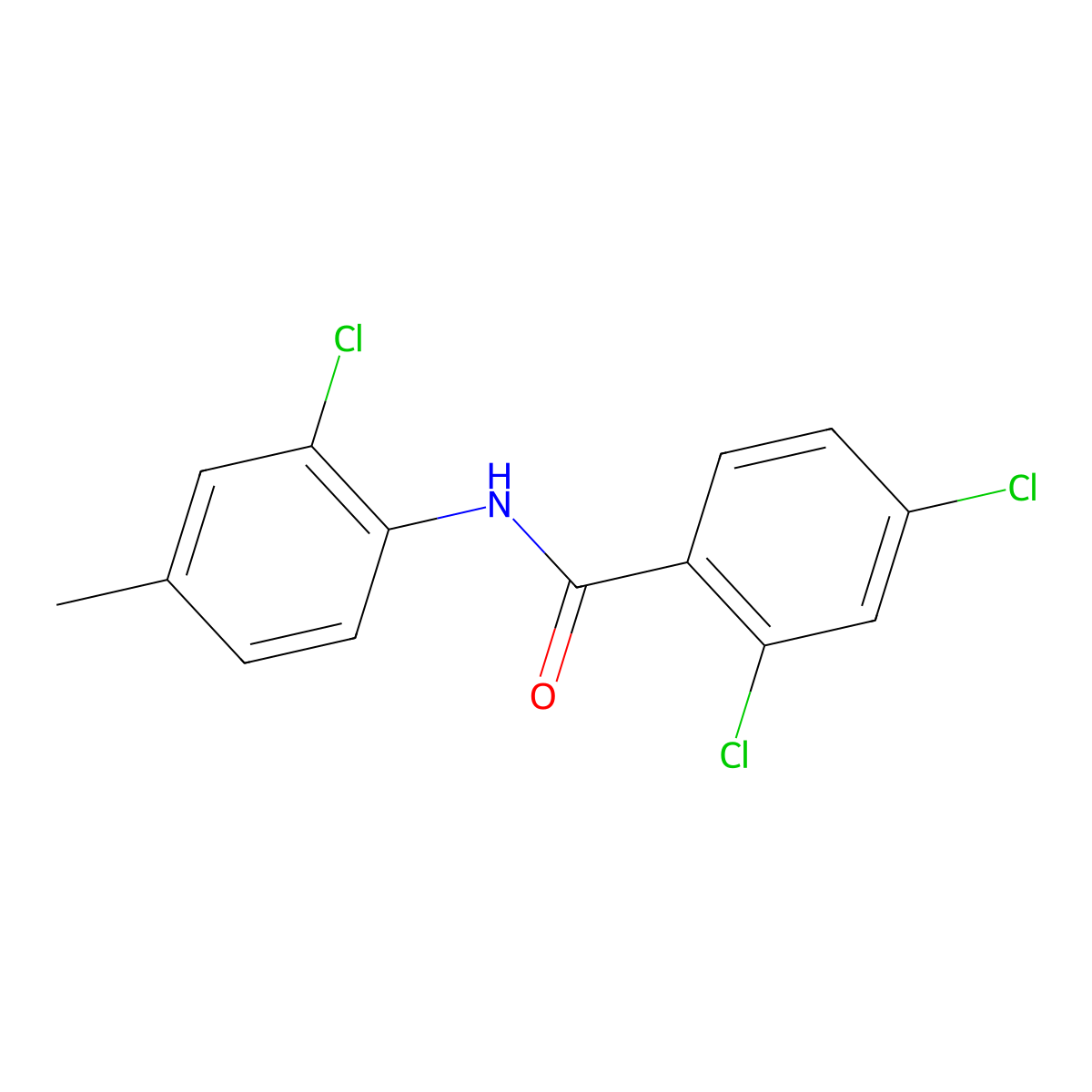 2,4-dichloro-N-(2-chloro-4-methylphenyl)benzamide molecular structure, CAS 328269-91-6