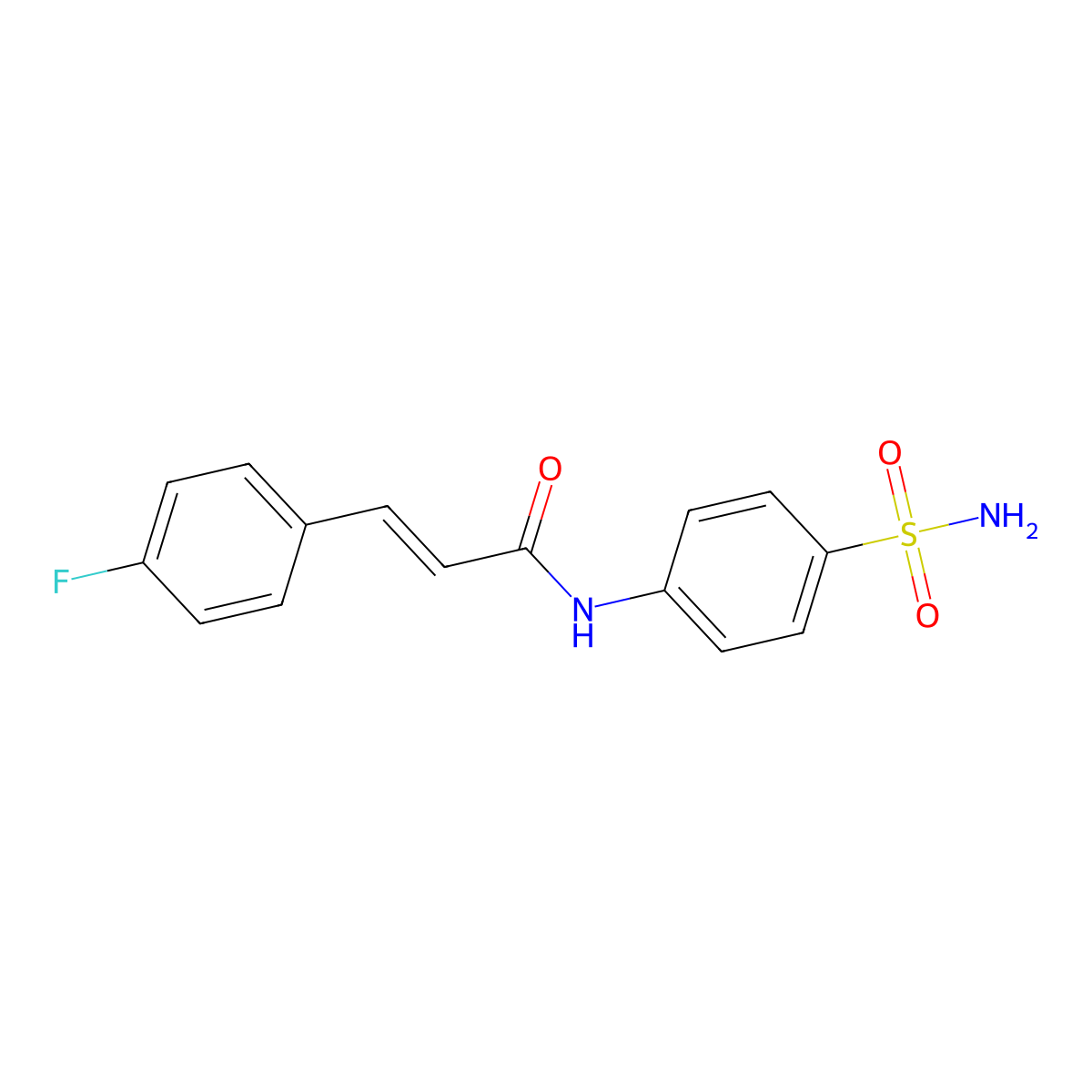 (2E)-3-(4-fluorophenyl)-N-(4-sulfamoylphenyl)prop-2-enamide molecular structure, CAS 328270-88-8