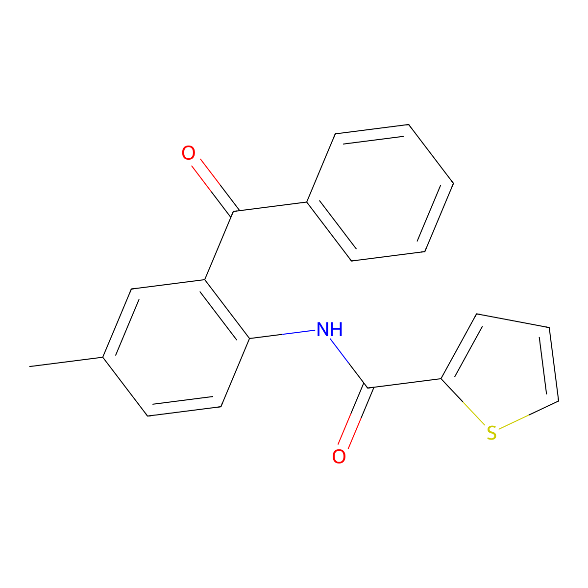 N-(2-benzoyl-4-methylphenyl)thiophene-2-carboxamide molecular structure, CAS 328271-17-6