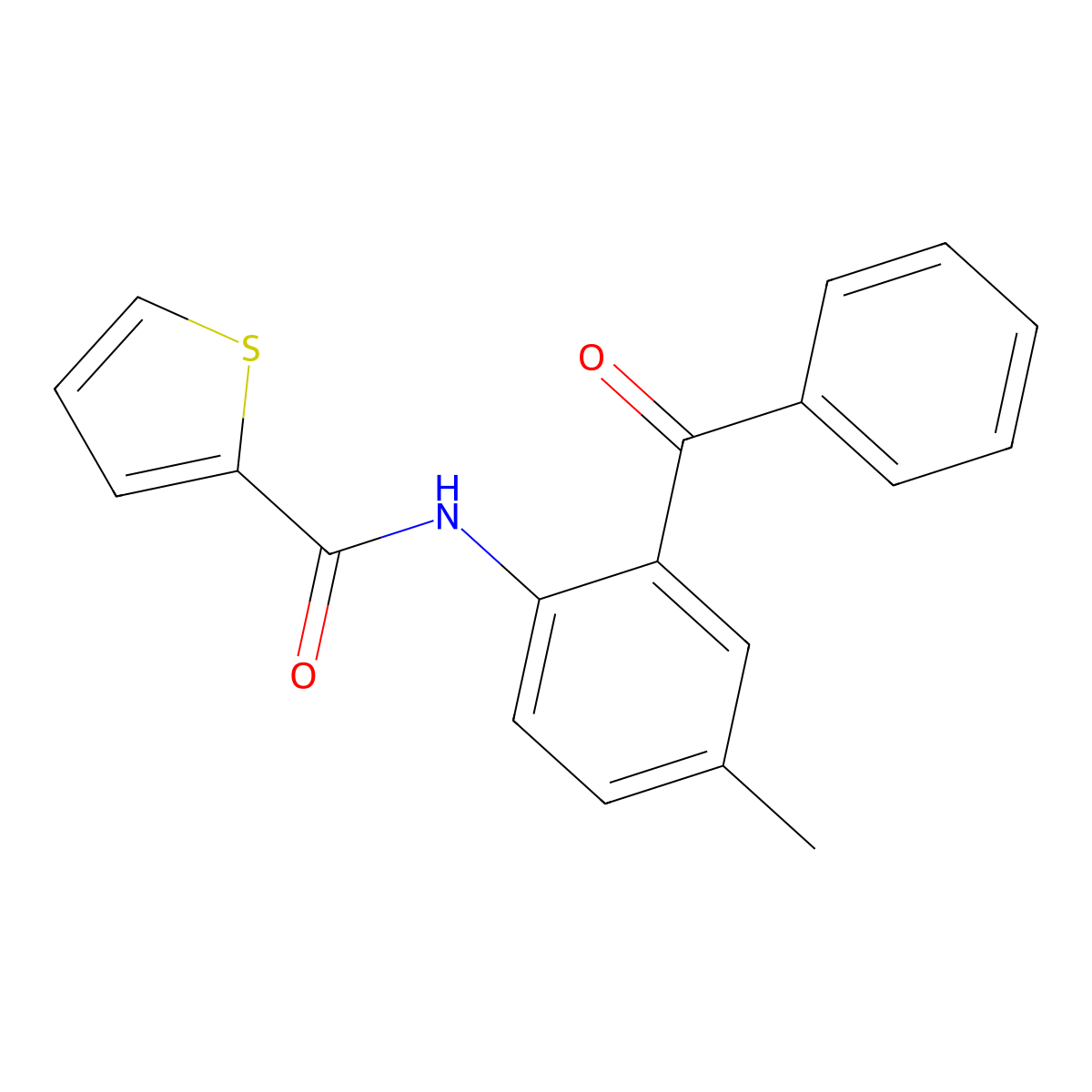 N-(2-benzoyl-4-methylphenyl)thiophene-2-carboxamide molecular structure, CAS 328271-17-6