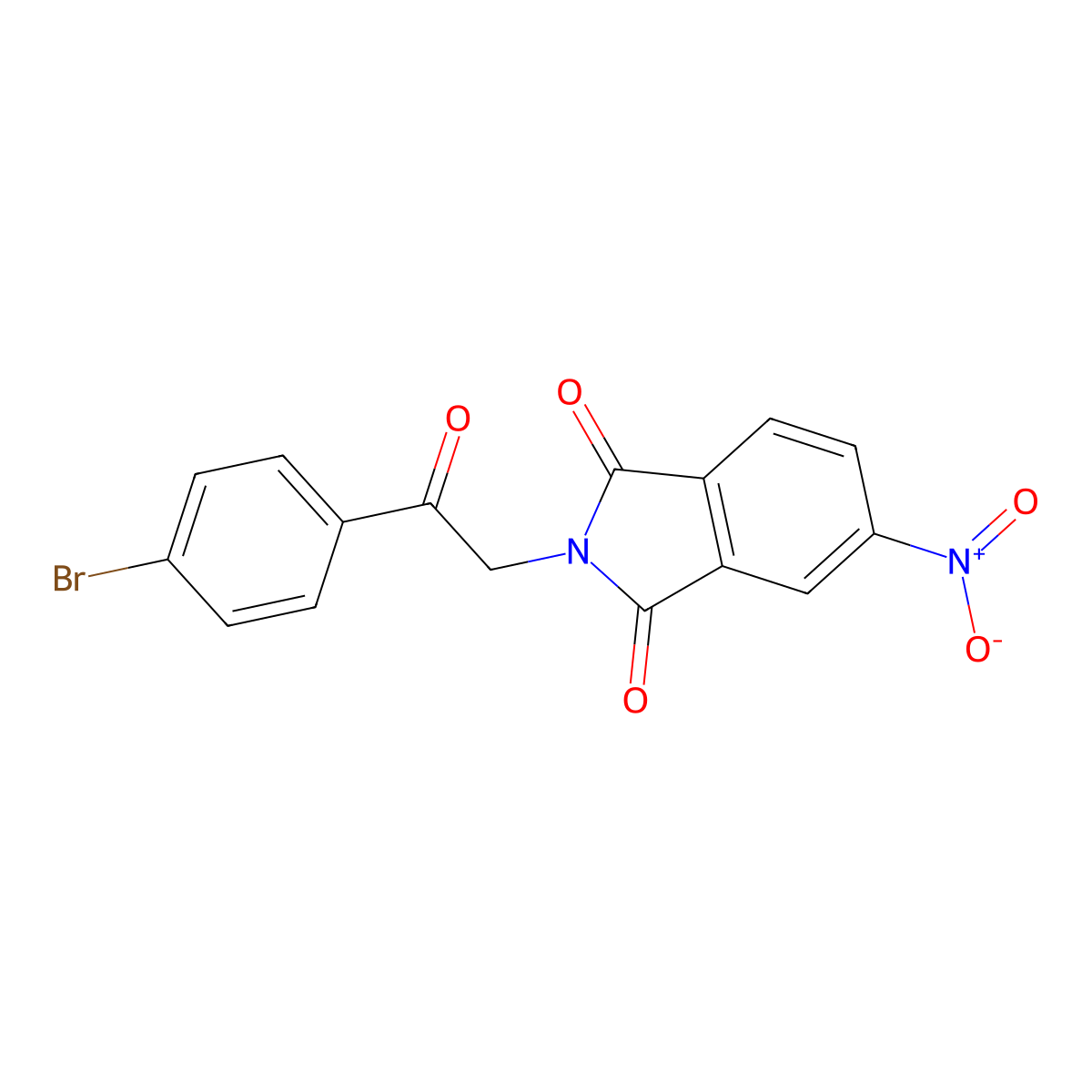 2-(2-(4-Bromophenyl)-2-oxoethyl)-5-nitro-1H-isoindole-1,3(2H)-dione molecular structure, CAS 328272-56-6