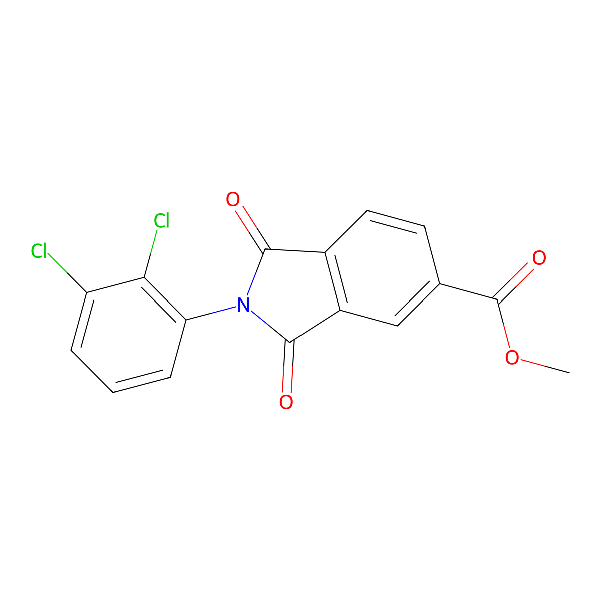 Methyl 2-(2,3-dichlorophenyl)-1,3-dioxoisoindole-5-carboxylate molecular structure, CAS 328272-84-0