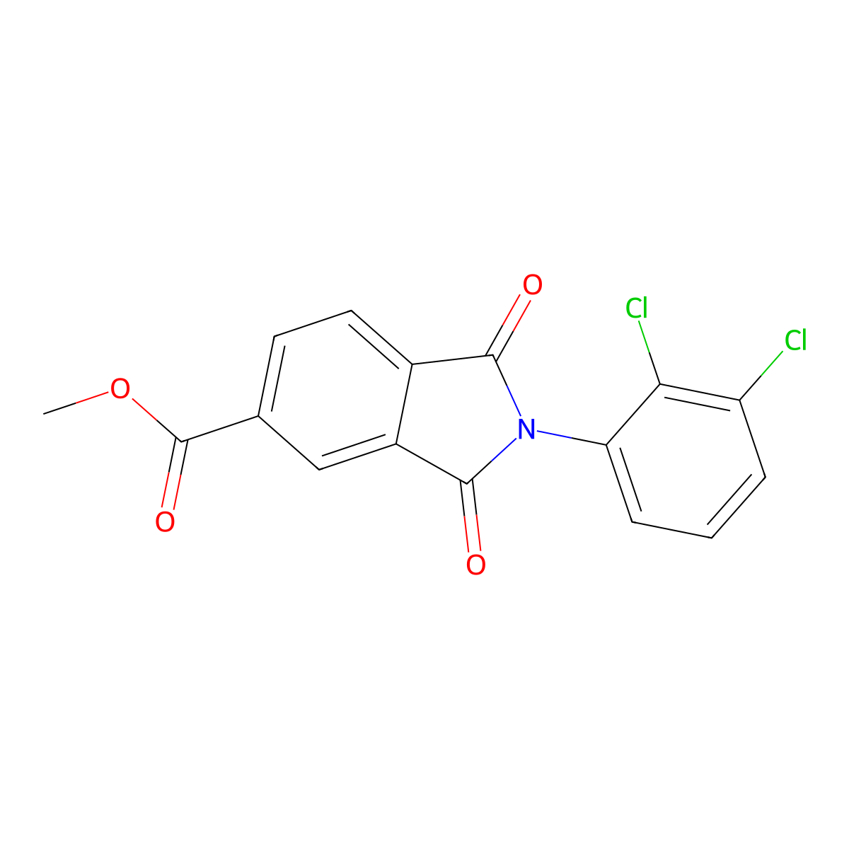 Methyl 2-(2,3-dichlorophenyl)-1,3-dioxoisoindole-5-carboxylate molecular structure, CAS 328272-84-0