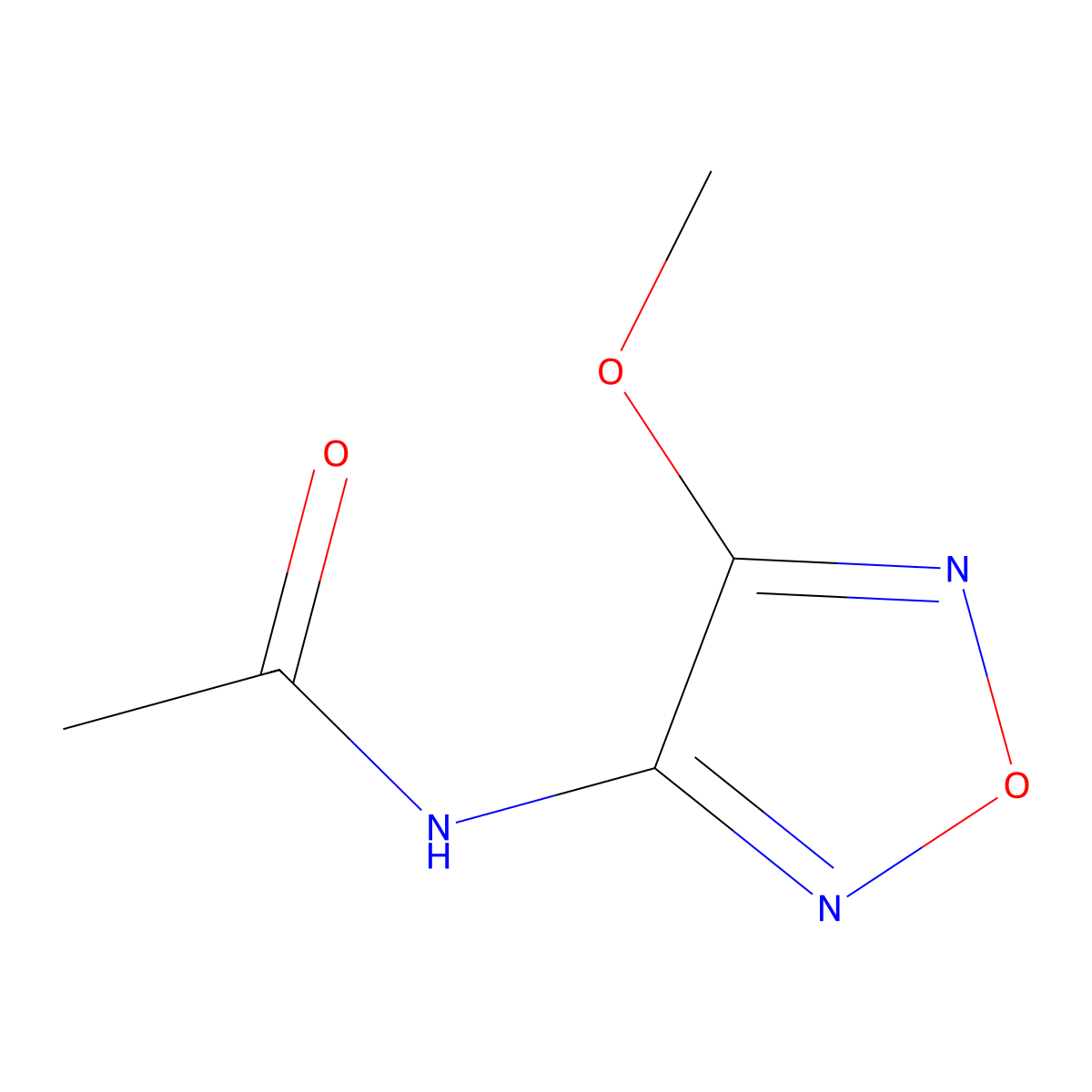 N-(4-methoxy-1,2,5-oxadiazol-3-yl)acetamide molecular structure, CAS 328275-07-6