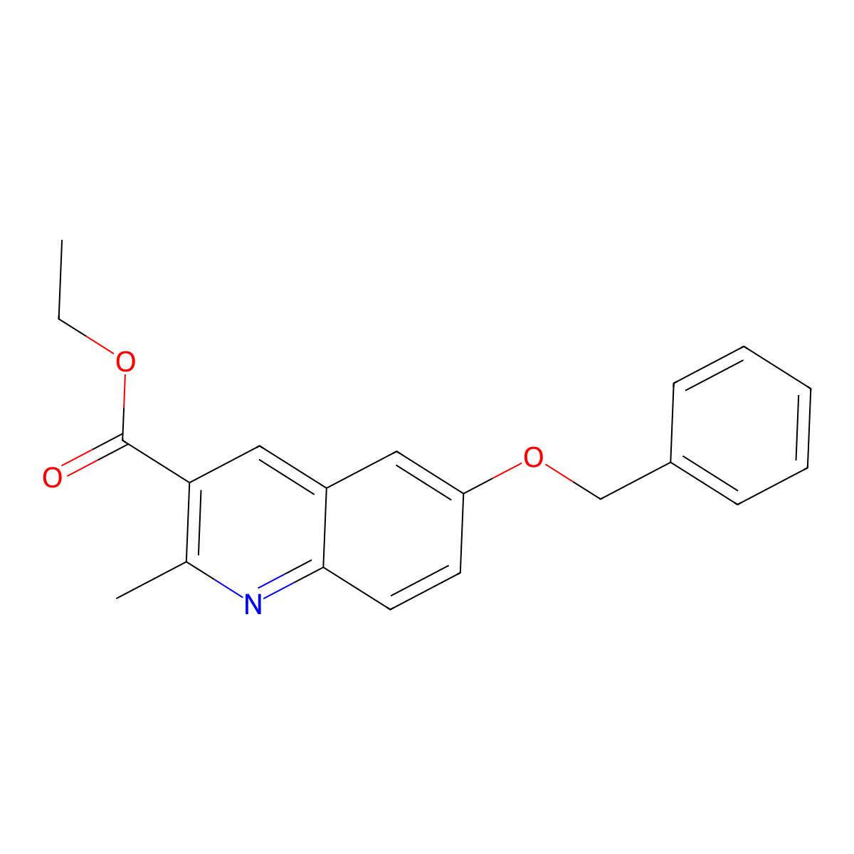 Ethyl 6-(benzyloxy)-2-methylquinoline-3-carboxylate molecular structure, CAS 328276-43-3