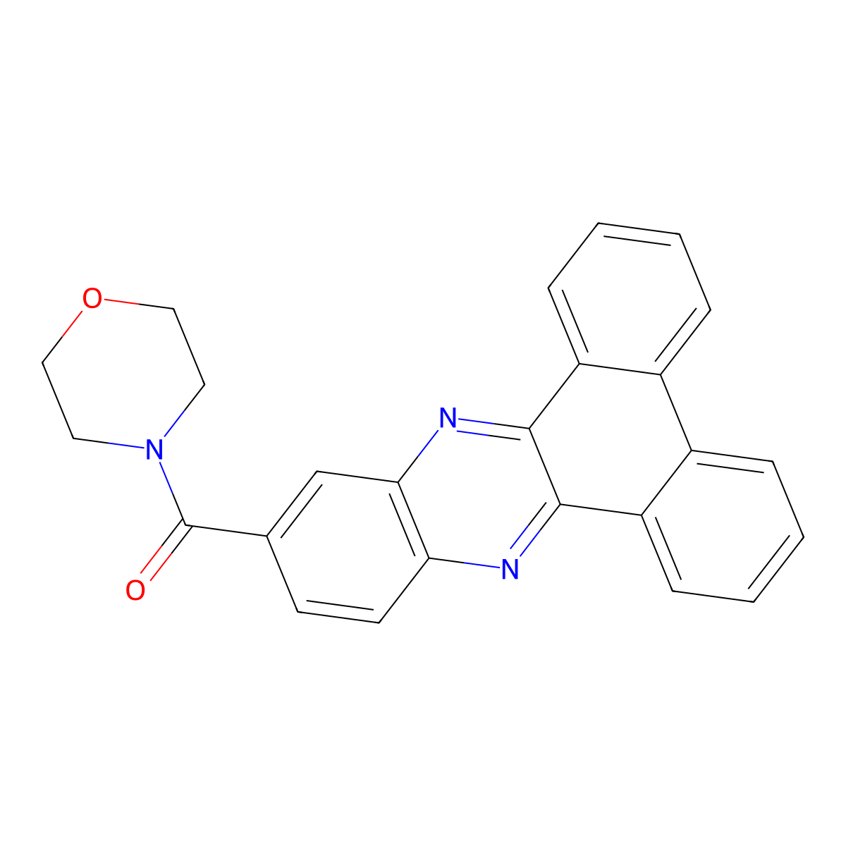 Morpholin-4-yl(phenanthro[9,10-b]quinoxalin-11-yl)methanone molecular structure, CAS 328276-84-2
