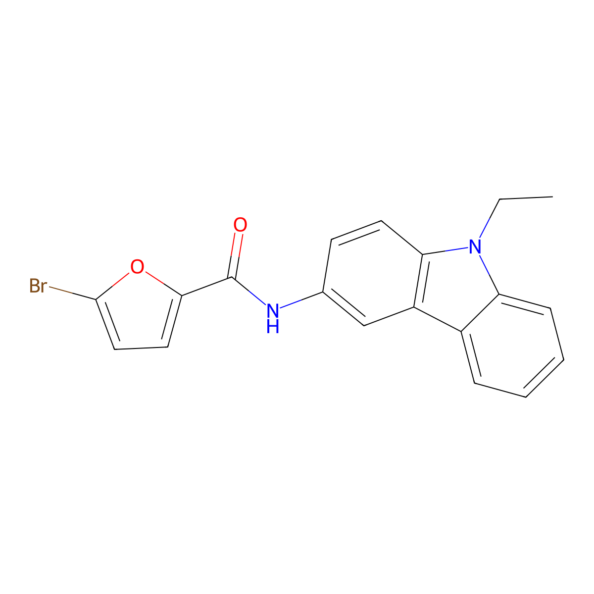 5-bromo-N-(9-ethyl-9H-carbazol-3-yl)-2-furamide molecular structure, CAS 328277-67-4