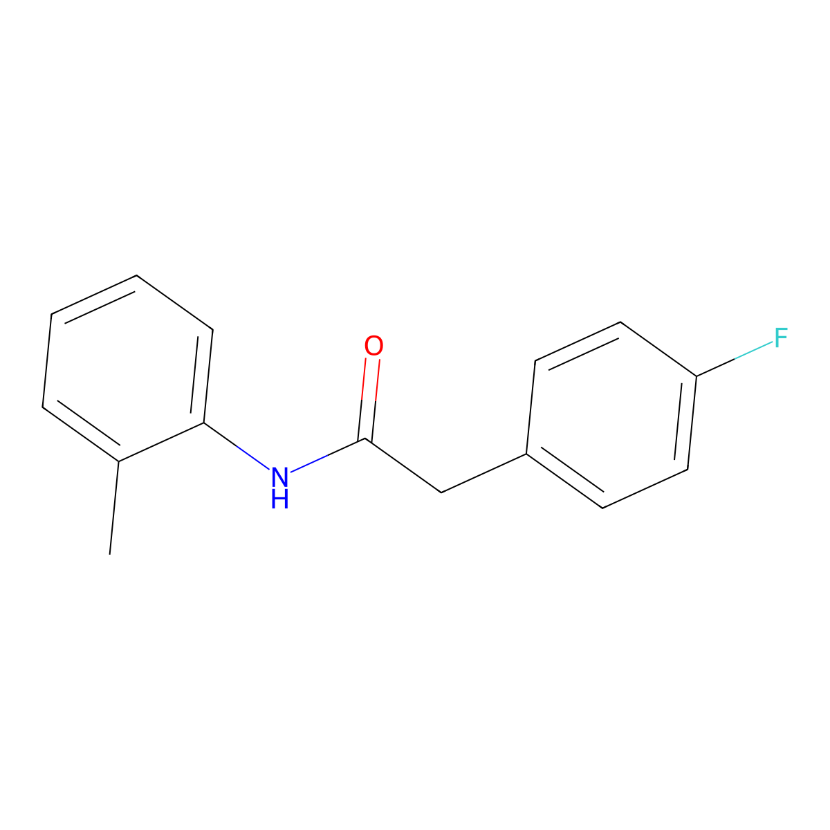 2-(4-fluorophenyl)-N-(2-methylphenyl)acetamide molecular structure, CAS 328277-88-9