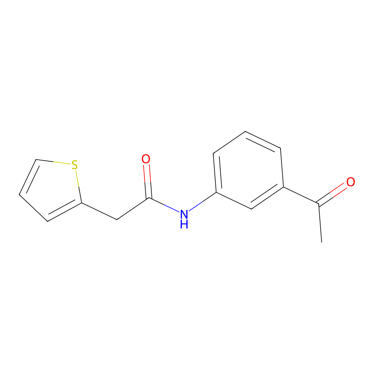 N-(3-acetylphenyl)-2-thiophen-2-ylacetamide molecular structure, CAS 328277-93-6