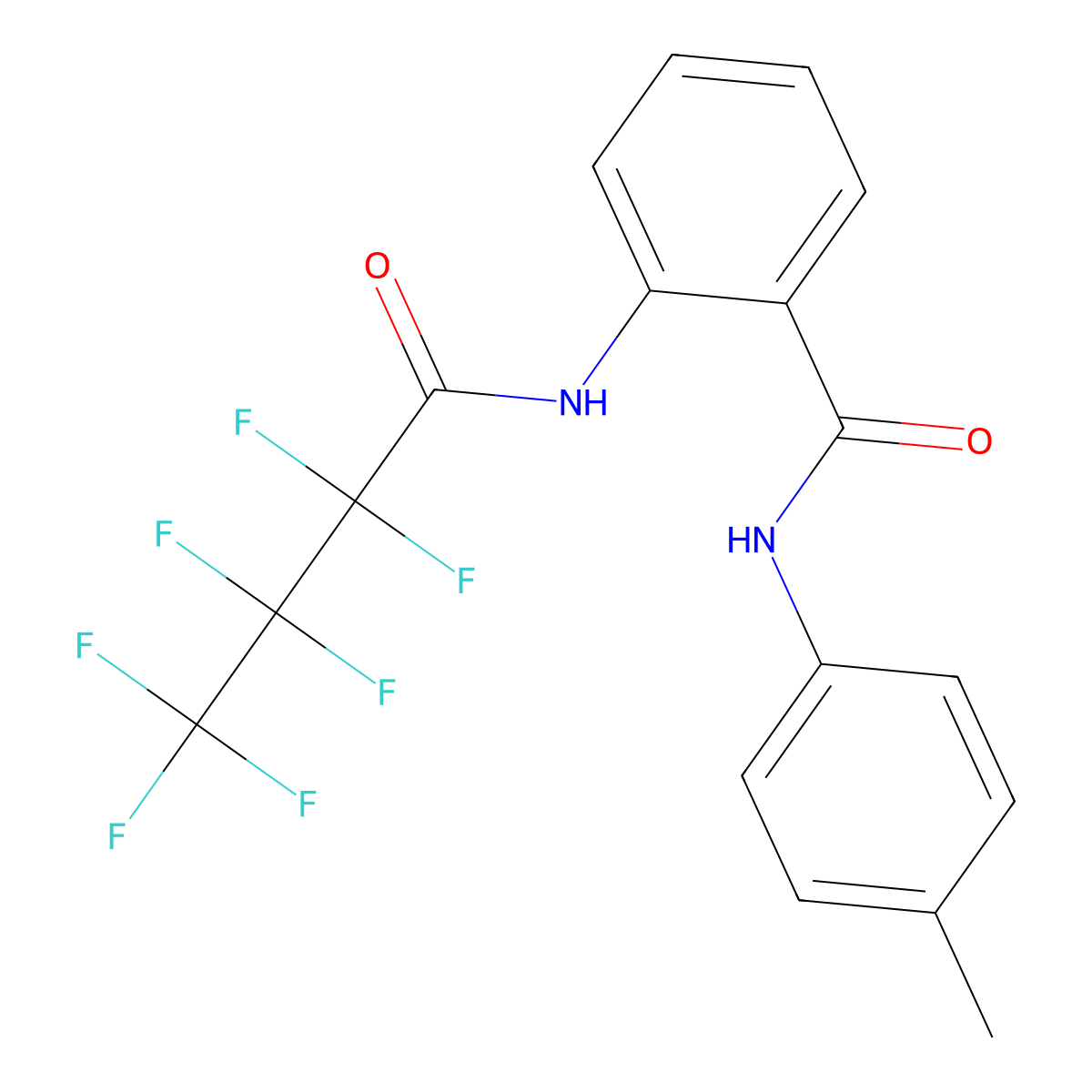 2-((2,2,3,3,4,4,4-Heptafluoro-1-oxobutyl)amino)-N-(4-methylphenyl)benzamide molecular structure, CAS 328277-94-7