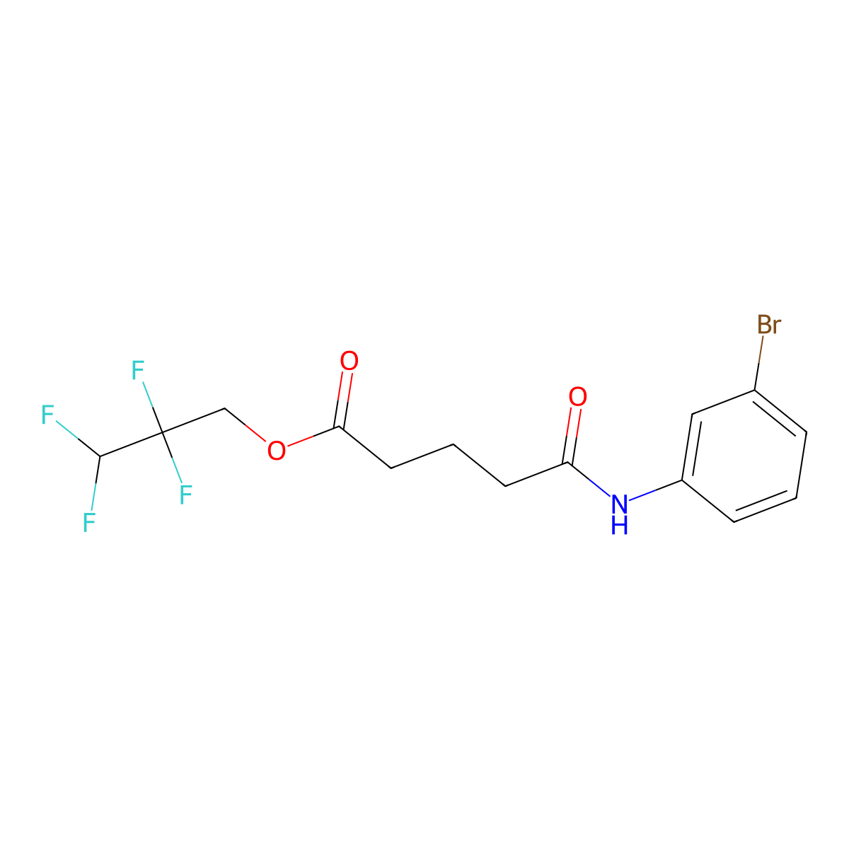 2,2,3,3-Tetrafluoropropyl 5-(3-bromoanilino)-5-oxopentanoate molecular structure, CAS 328278-57-5
