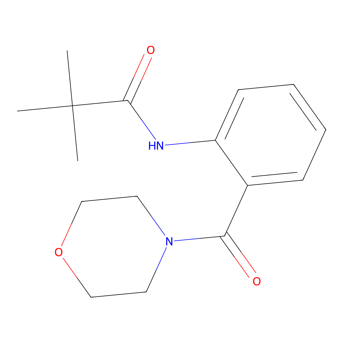 2,2-dimethyl-N-[2-(morpholine-4-carbonyl)phenyl]propanamide molecular structure, CAS 328278-76-8