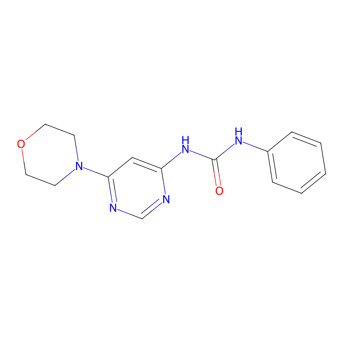 1-(6-Morpholinopyrimidin-4-yl)-3-phenylurea molecular structure, CAS 328279-23-8