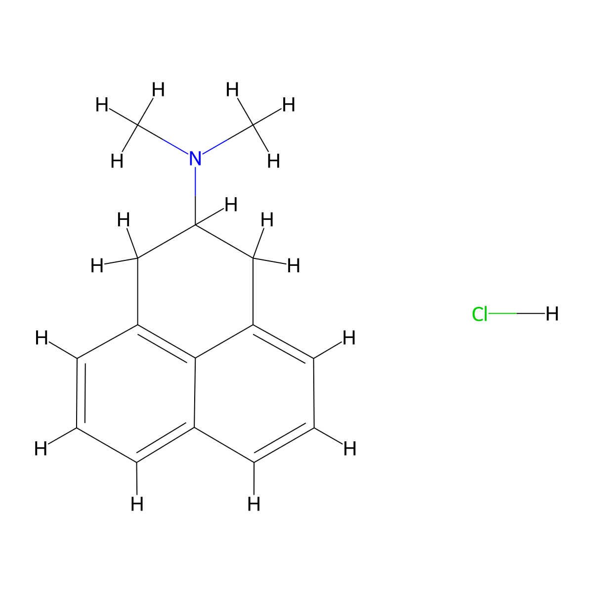 N,N-Dimethyl-2,3-dihydrophenalen-2-amine hydrochloride molecular structure, CAS 32828-84-5