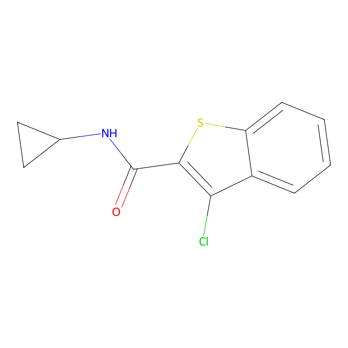 3-chloro-N-cyclopropyl-1-benzothiophene-2-carboxamide molecular structure, CAS 328280-03-1